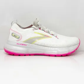 Brooks Womens Stealthfit 20 1203721B067 White Running Shoes Sneakers Size 7.5 B