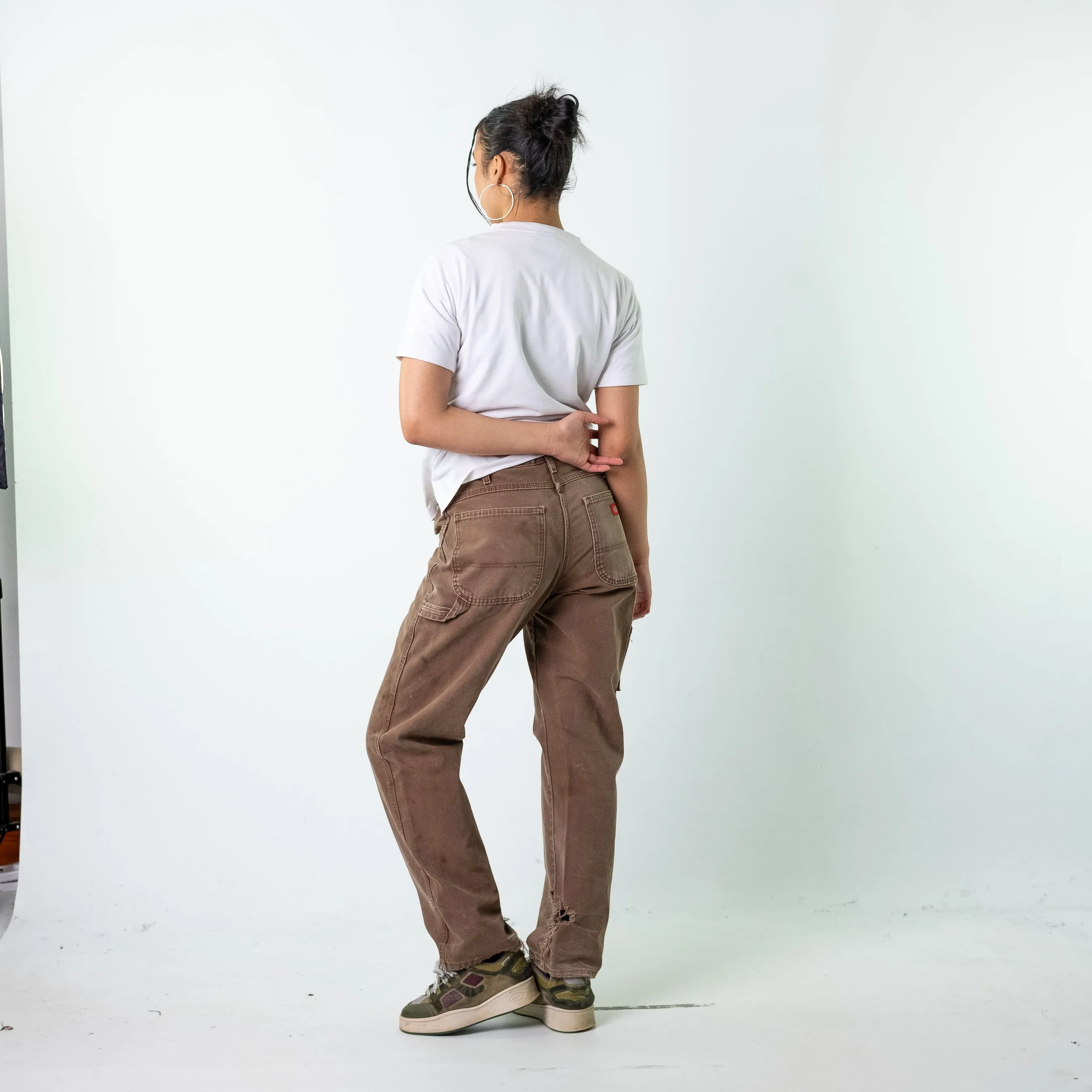 Brown 90s Dickies  Cargo Skater Trousers Pants Jeans (33x32)