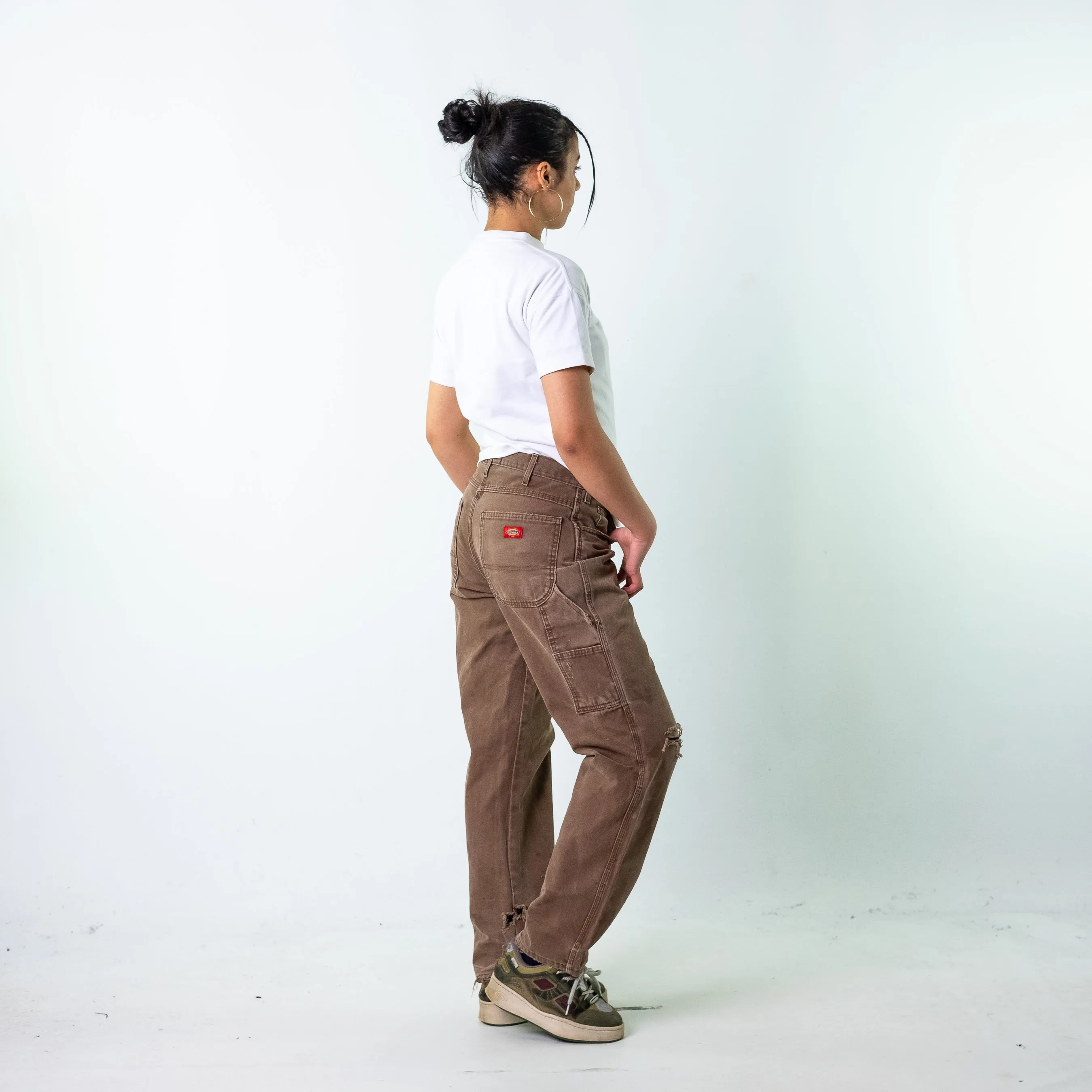 Brown 90s Dickies  Cargo Skater Trousers Pants Jeans (33x32)