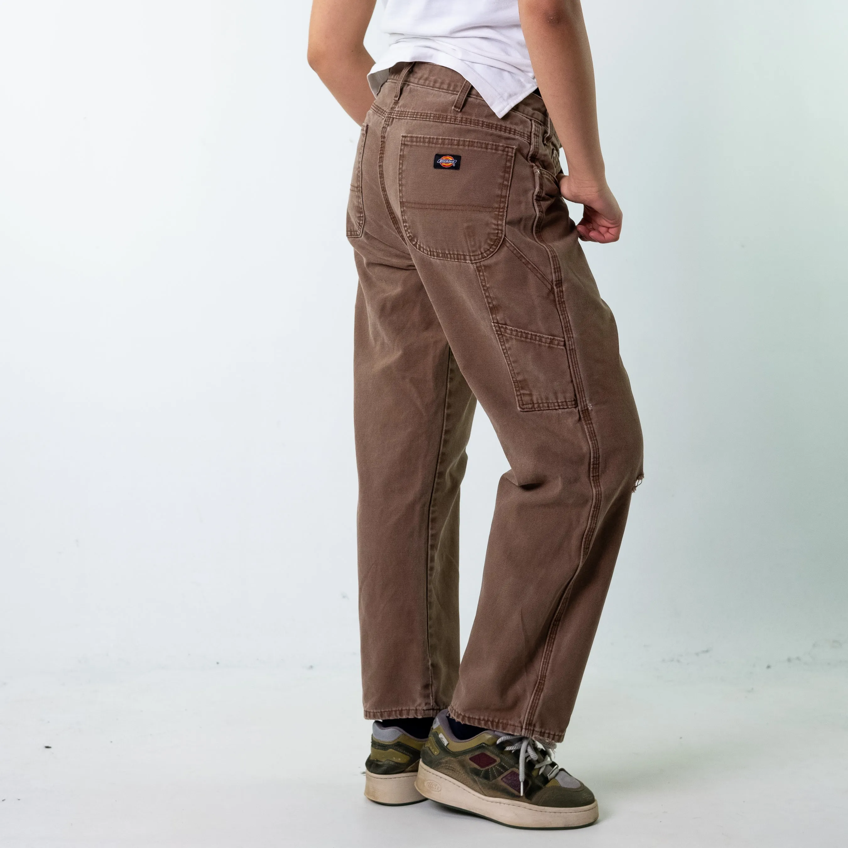 Brown 90s Dickies  Cargo Skater Trousers Pants Jeans (34x30)