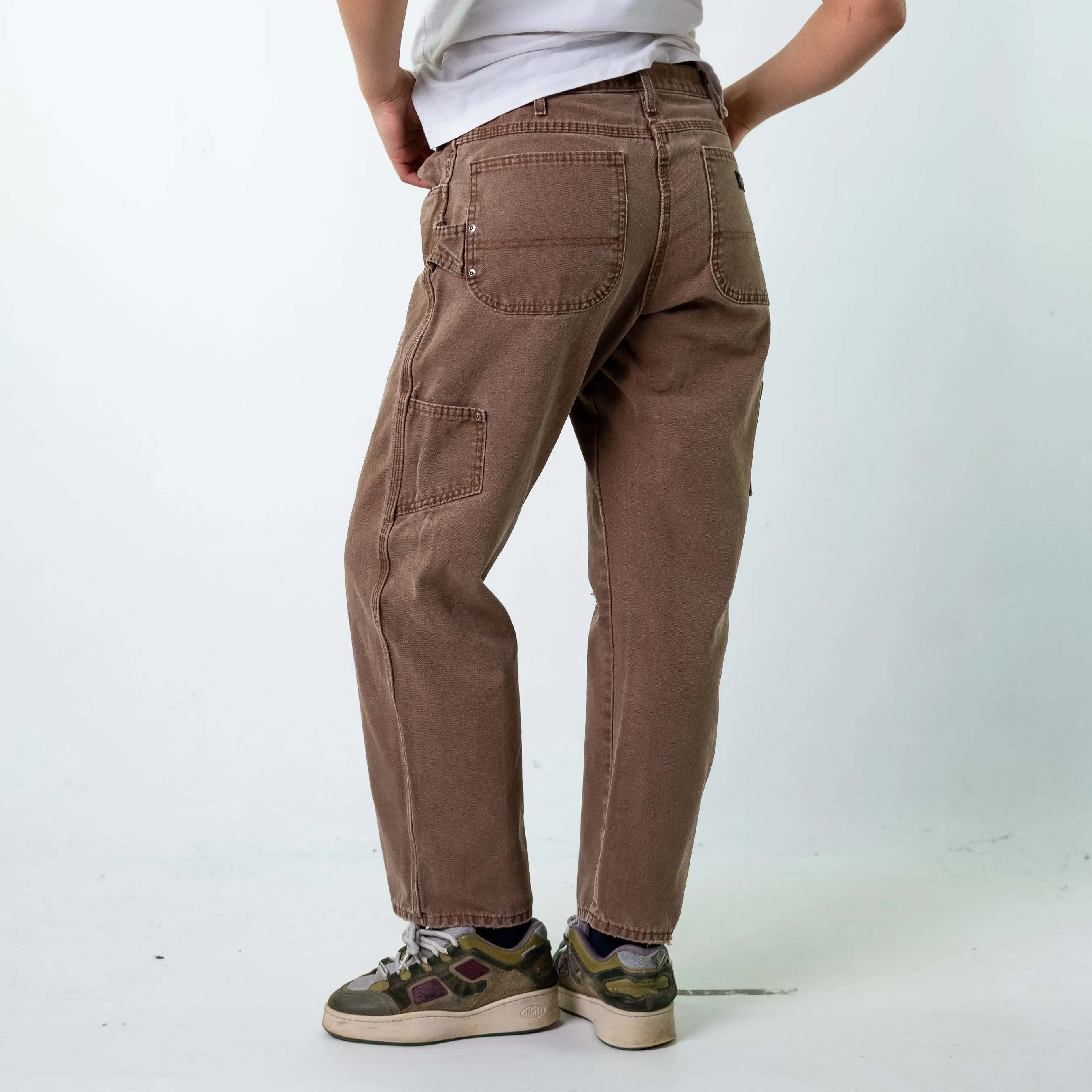 Brown 90s Dickies  Cargo Skater Trousers Pants Jeans (34x30)