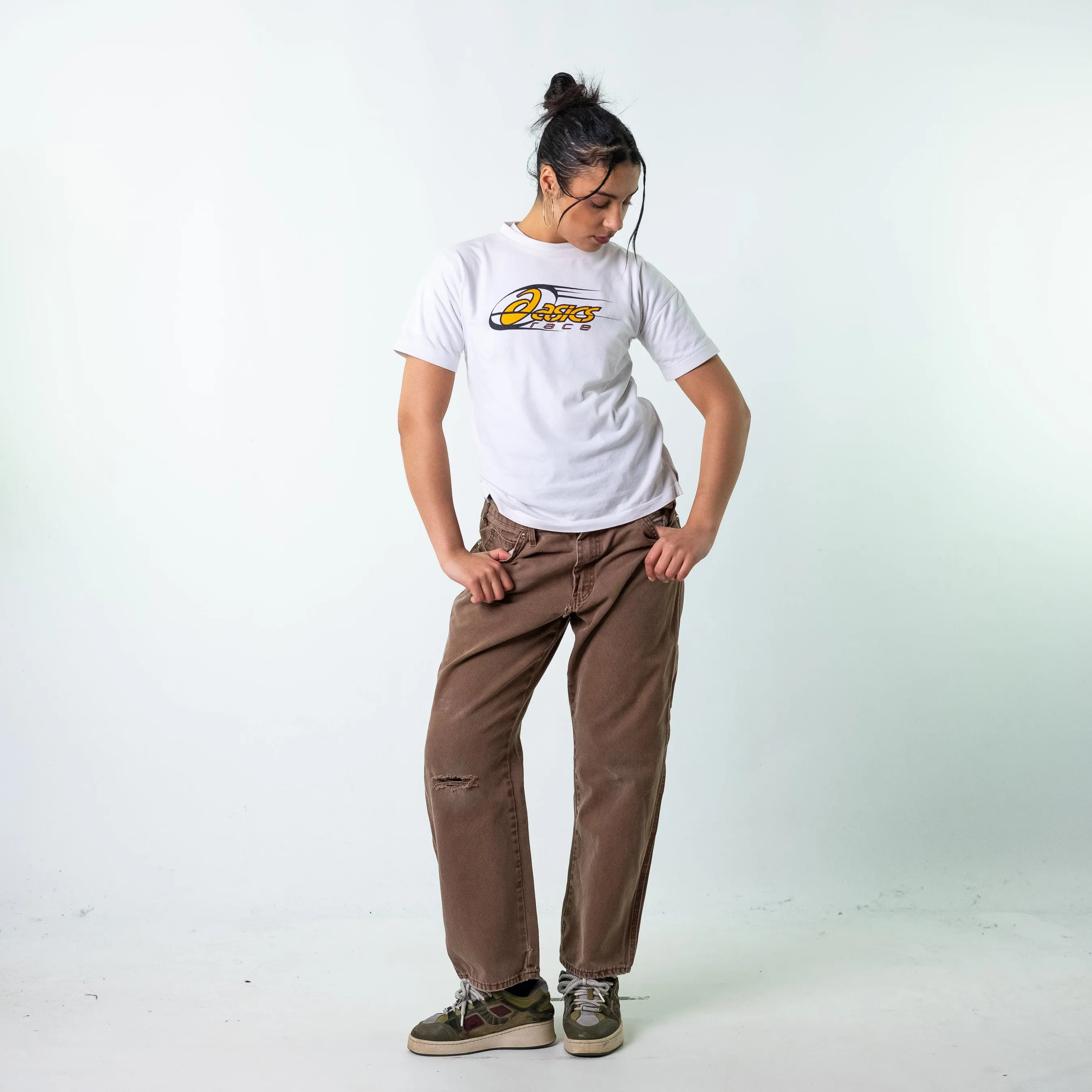 Brown 90s Dickies  Cargo Skater Trousers Pants Jeans (34x30)