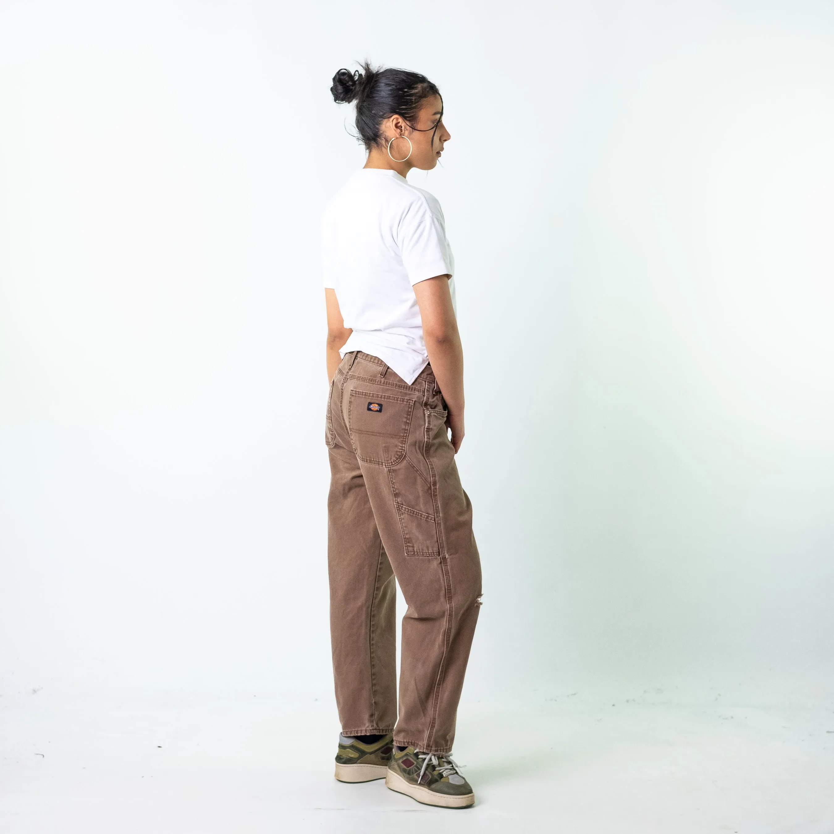 Brown 90s Dickies  Cargo Skater Trousers Pants Jeans (34x30)