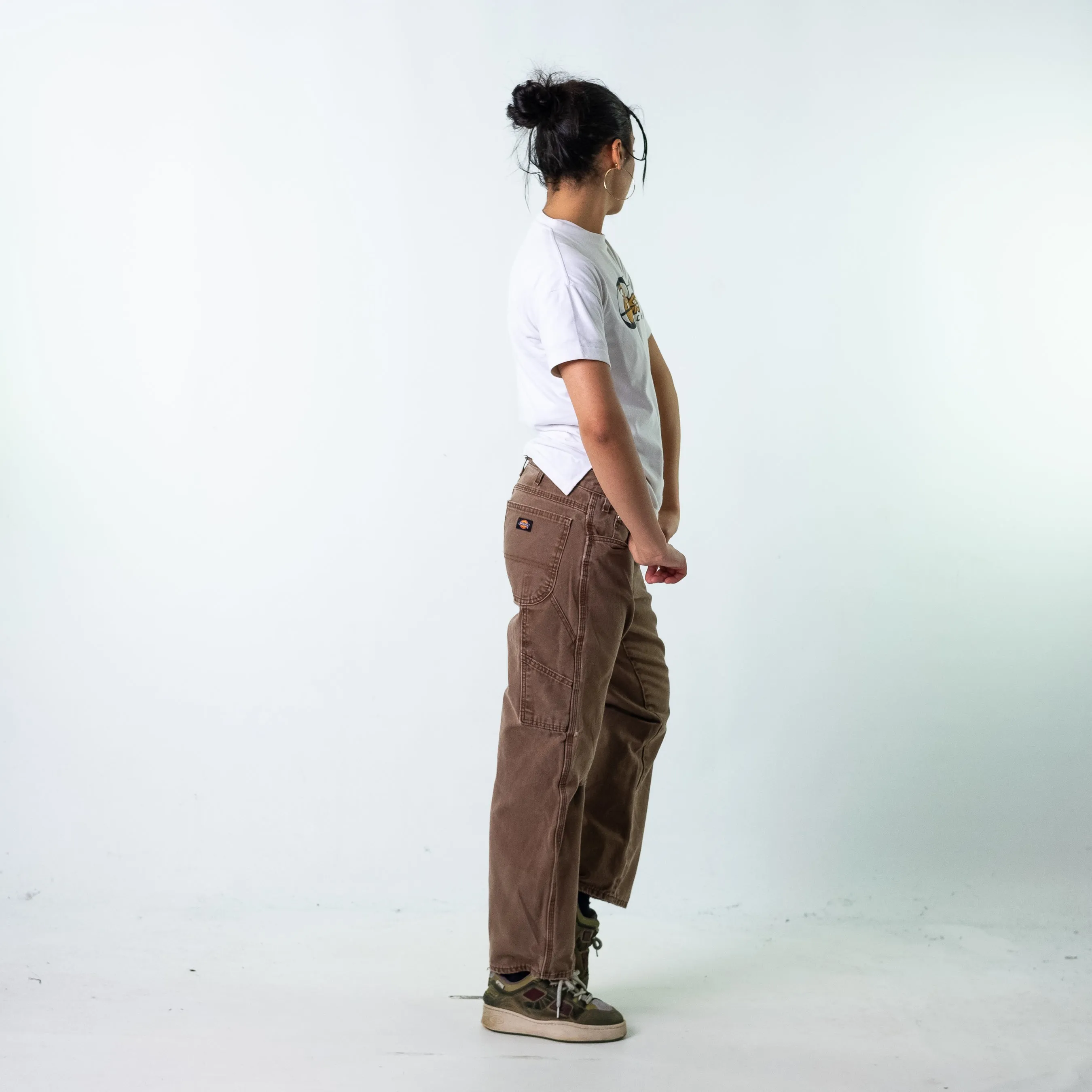 Brown 90s Dickies  Cargo Skater Trousers Pants Jeans (34x30)