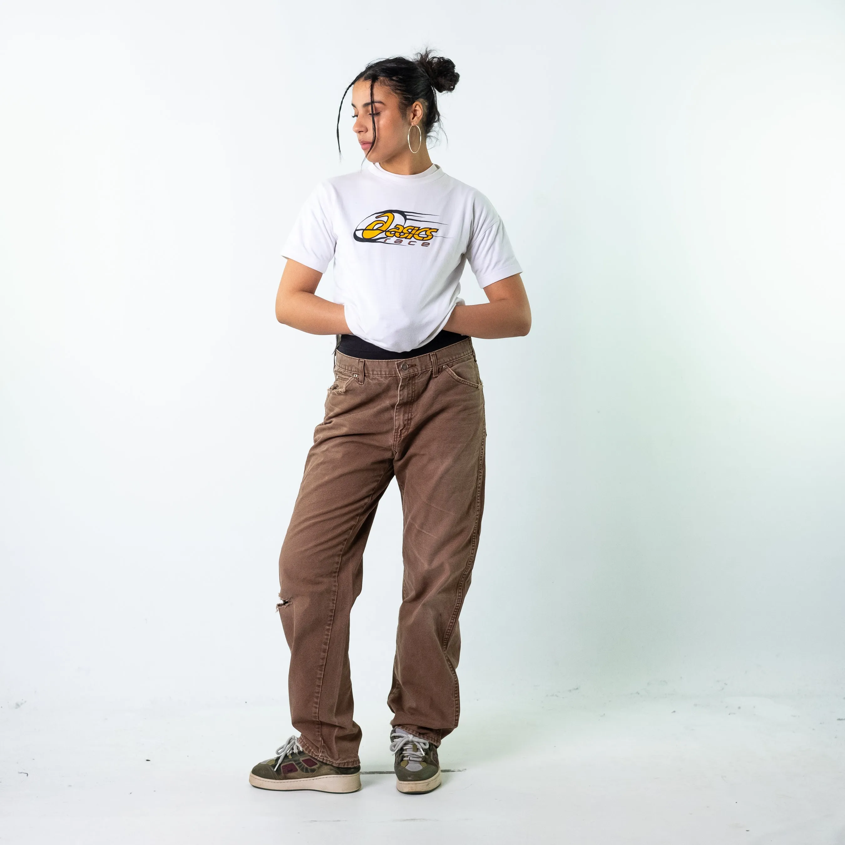 Brown 90s Dickies  Cargo Skater Trousers Pants Jeans (34x34)