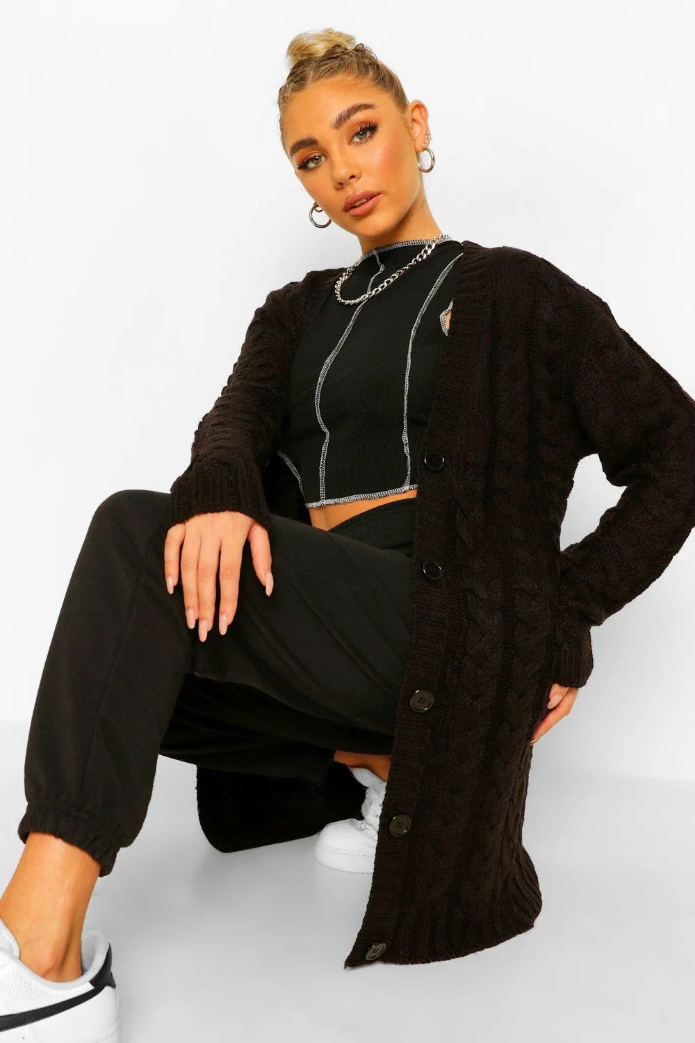 Cable Knit Chunky Cardigan