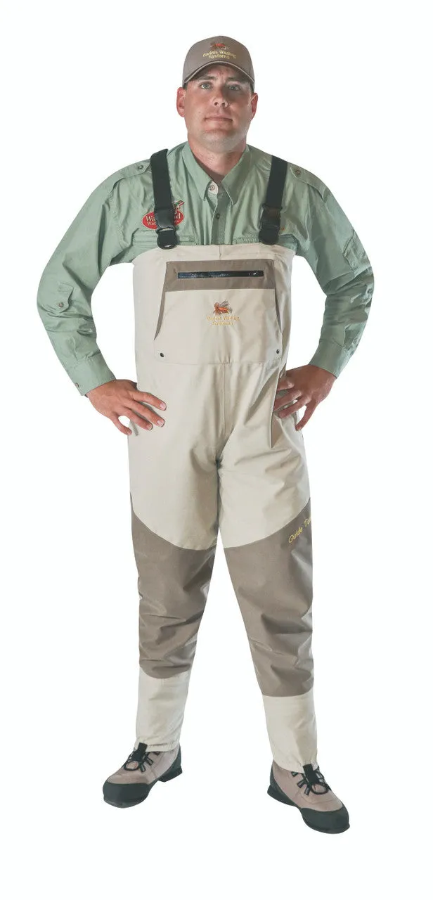 Caddis Mens Long Beige/Brown Northern Guide Breathable Stockingfoot Waders