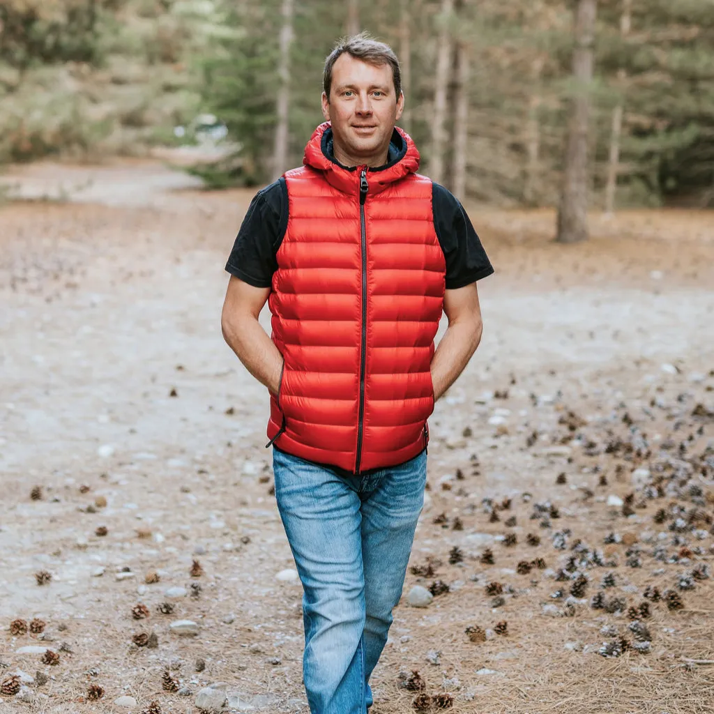 CJ - Men's 90/10 Packable Down Vest || Red