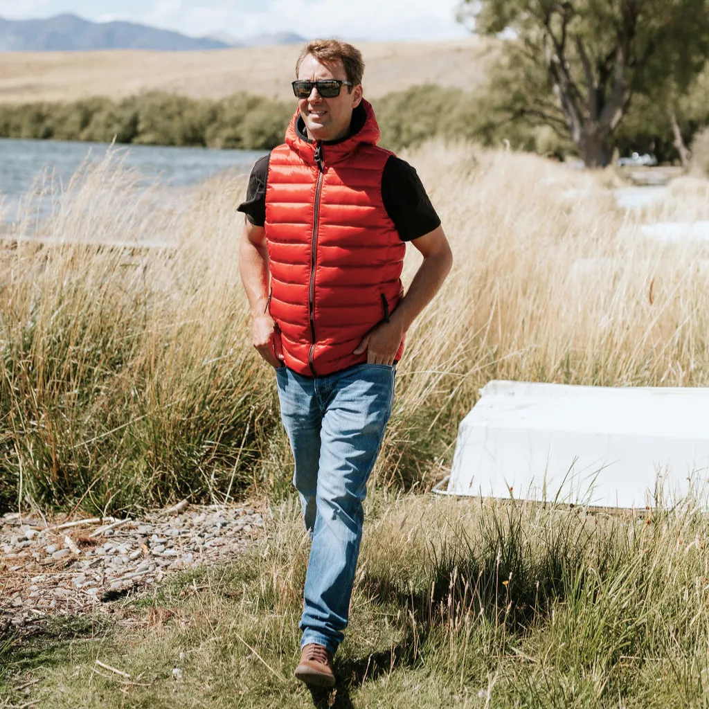 CJ - Men's 90/10 Packable Down Vest || Red