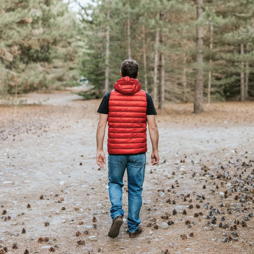 CJ - Men's 90/10 Packable Down Vest || Red