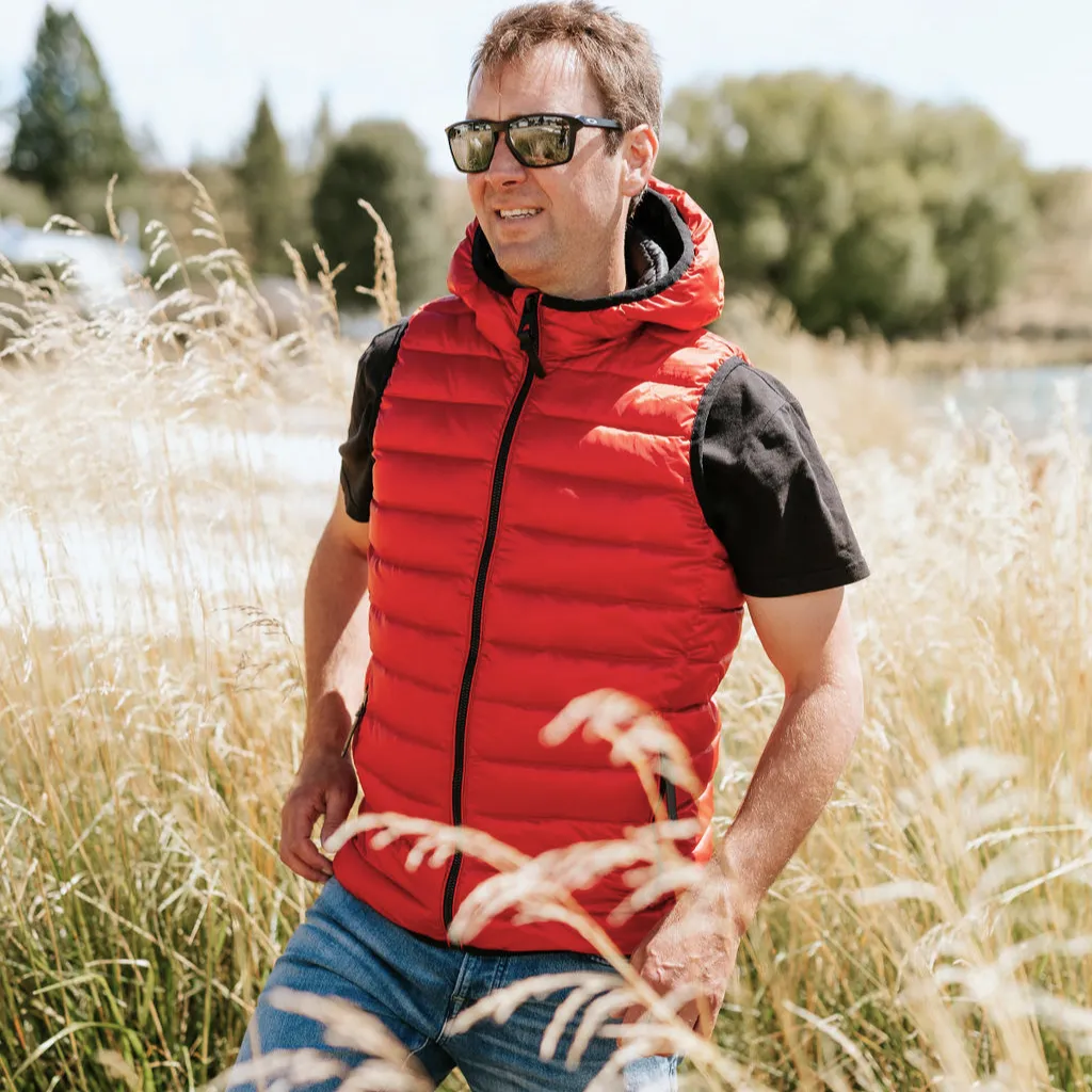 CJ - Men's 90/10 Packable Down Vest || Red