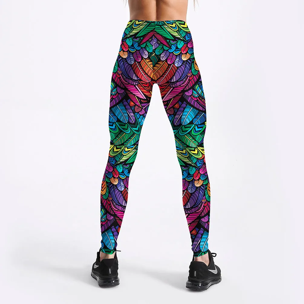Color print leggings