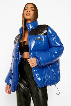 Colorblock High Shine Puffer