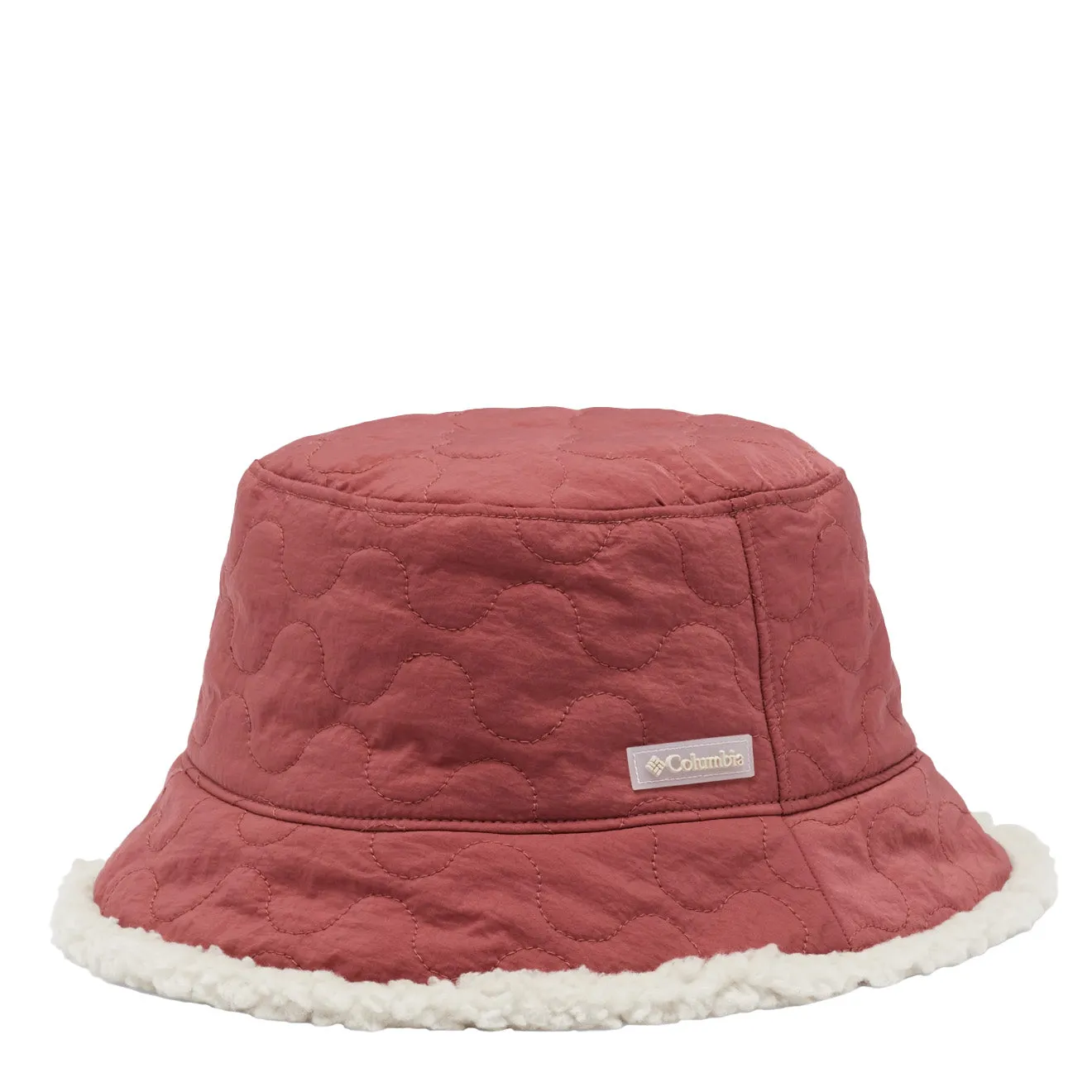 Columbia Unisex Winter Pass Reversible Sherpa Quilted Bucket Hat Beetroot / Dark Stone