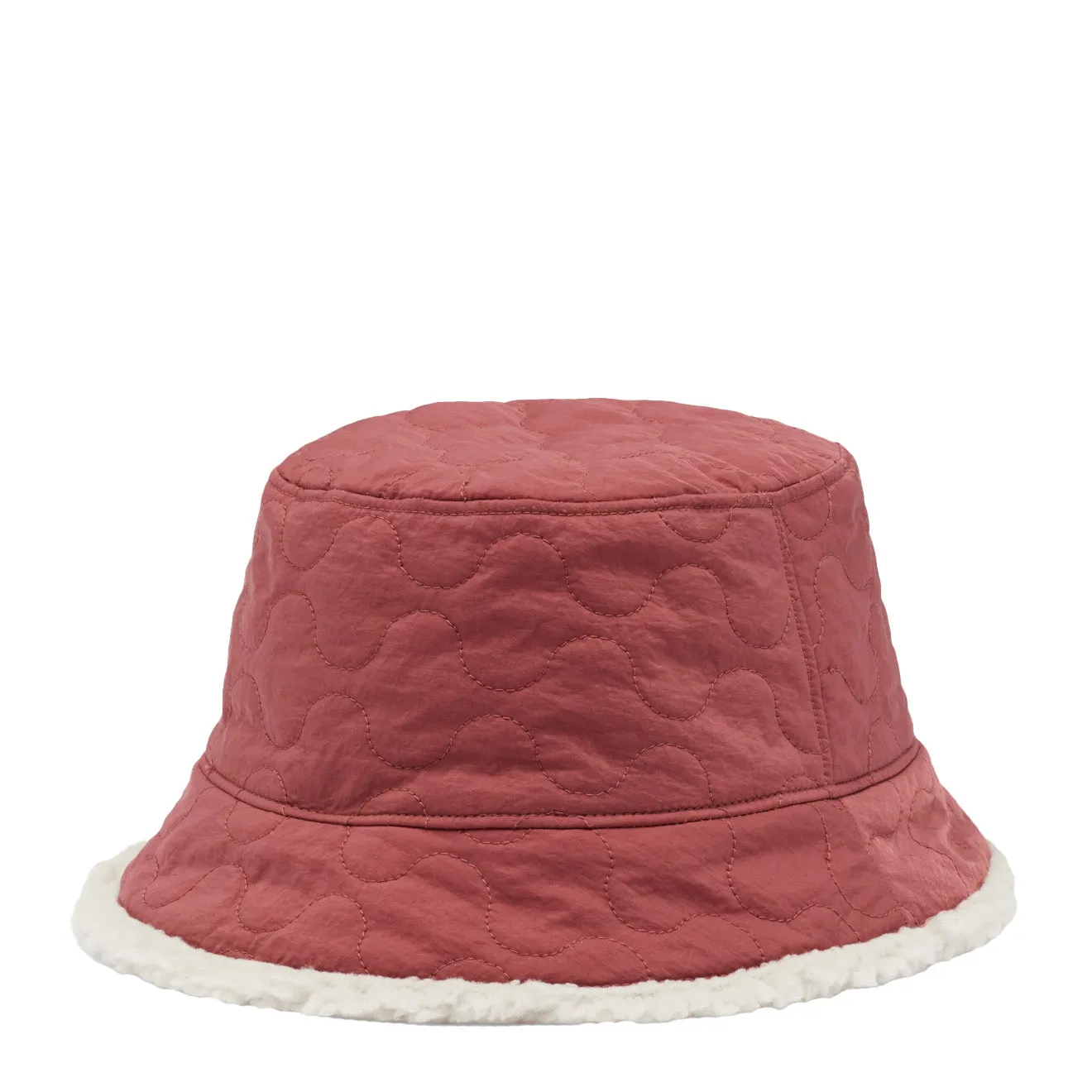 Columbia Unisex Winter Pass Reversible Sherpa Quilted Bucket Hat Beetroot / Dark Stone