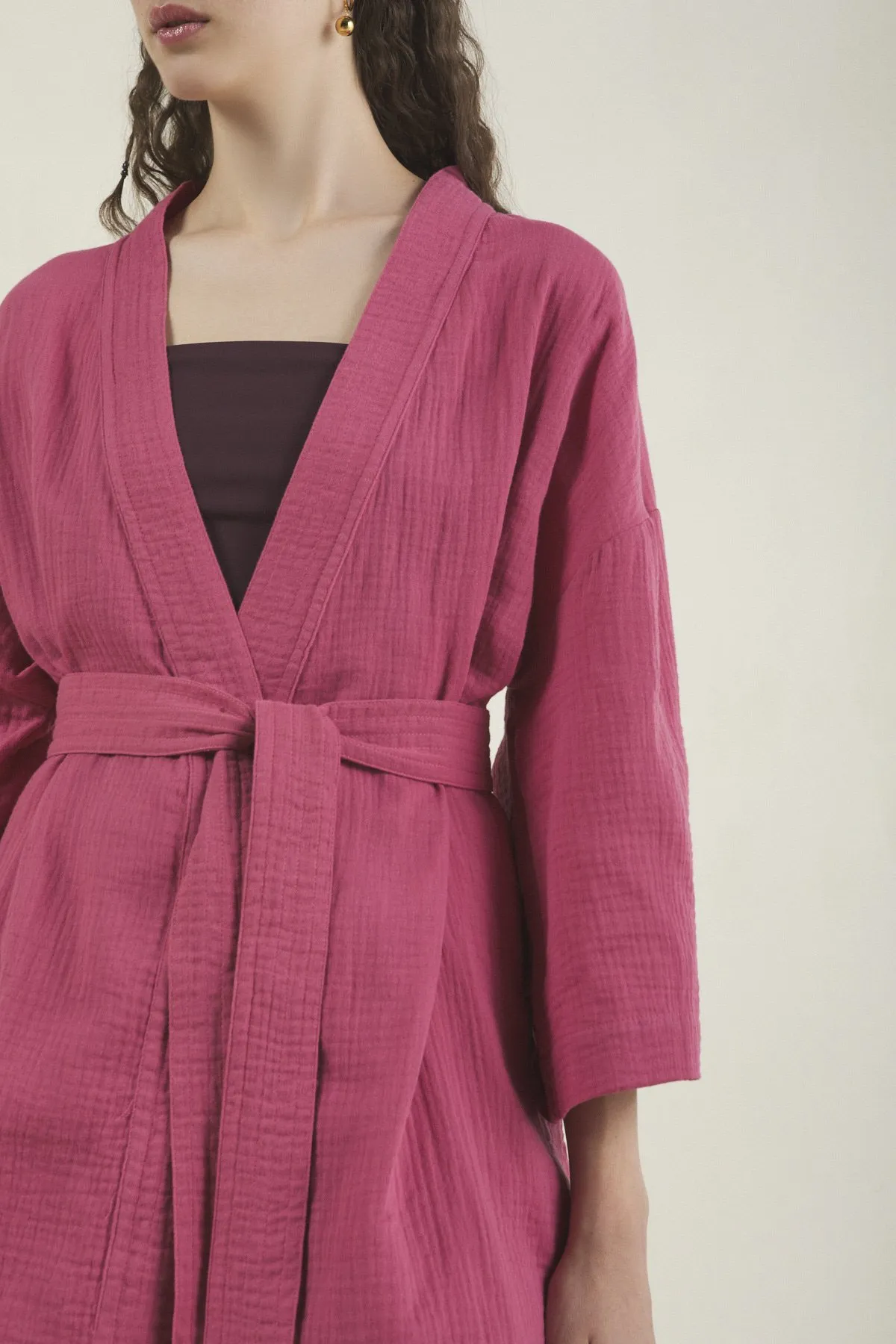 Cotton kimono jacket