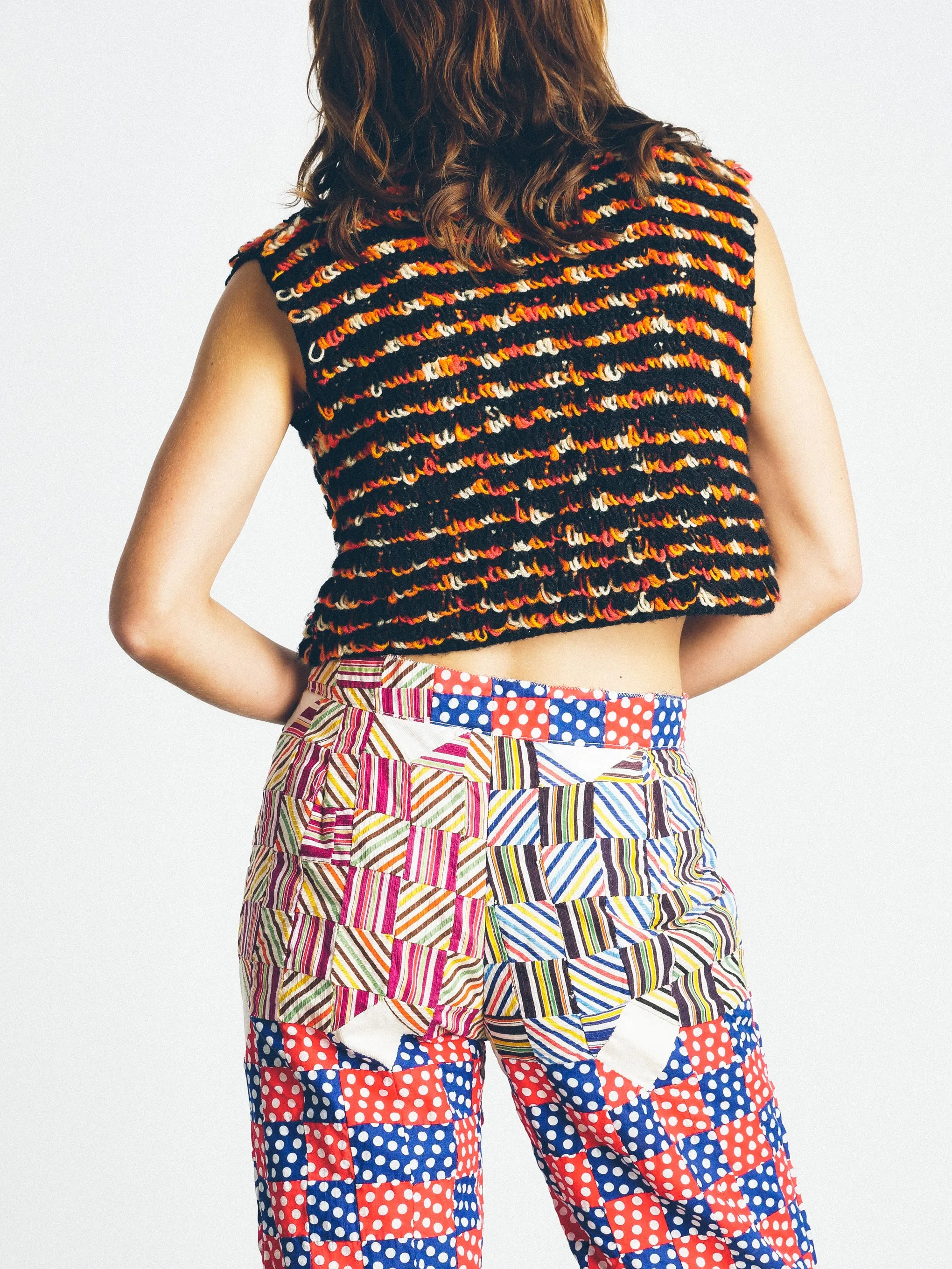 Cropped Loop Knit Vest