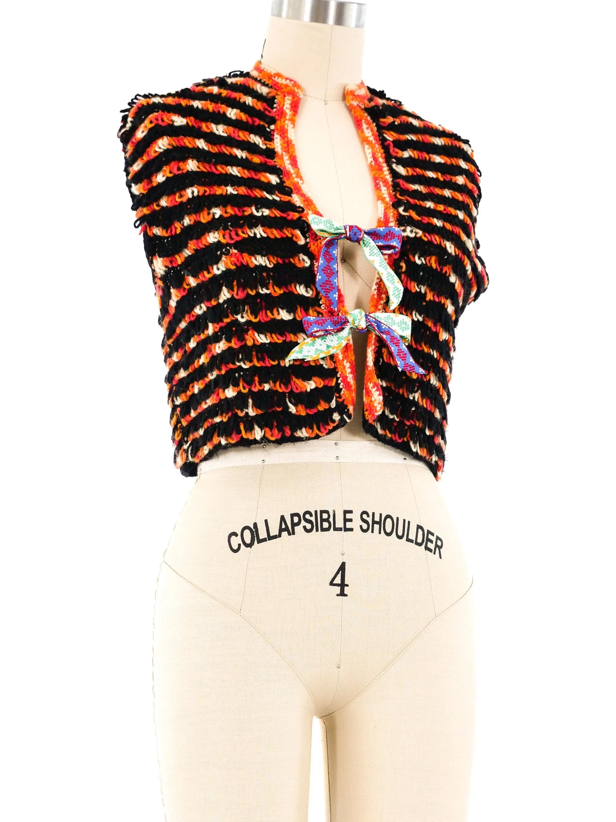 Cropped Loop Knit Vest