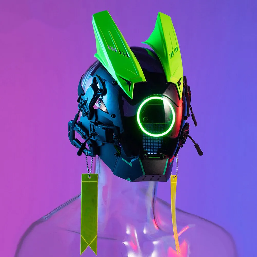 Cyberpunk Helmet Green