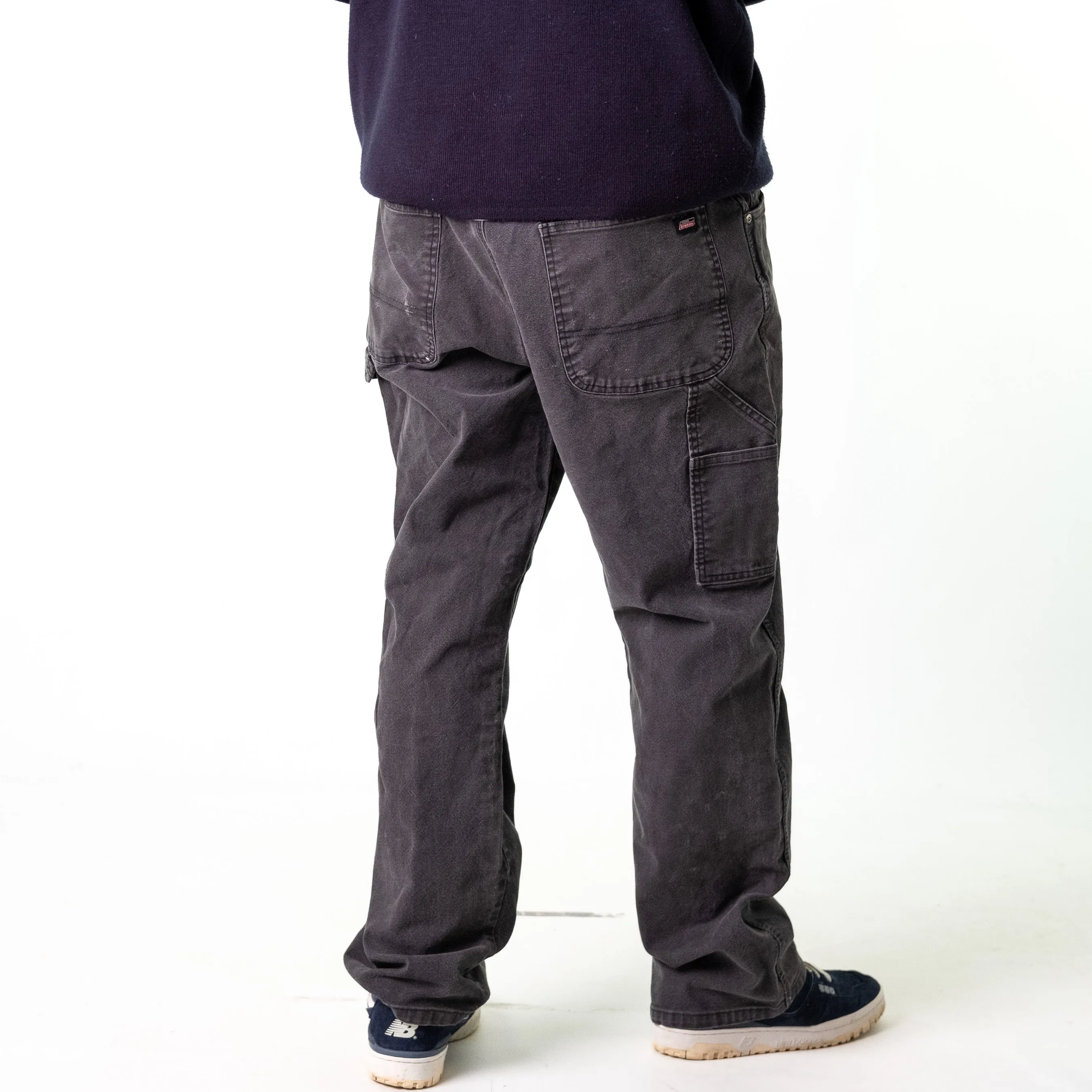 Dark Grey 90s Dickies  Cargo Skater Trousers Pants Jeans (38x32)