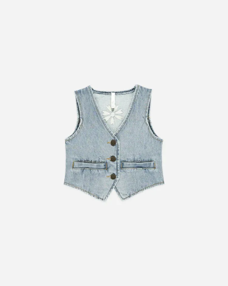 Denim Vest || Light washed Denim