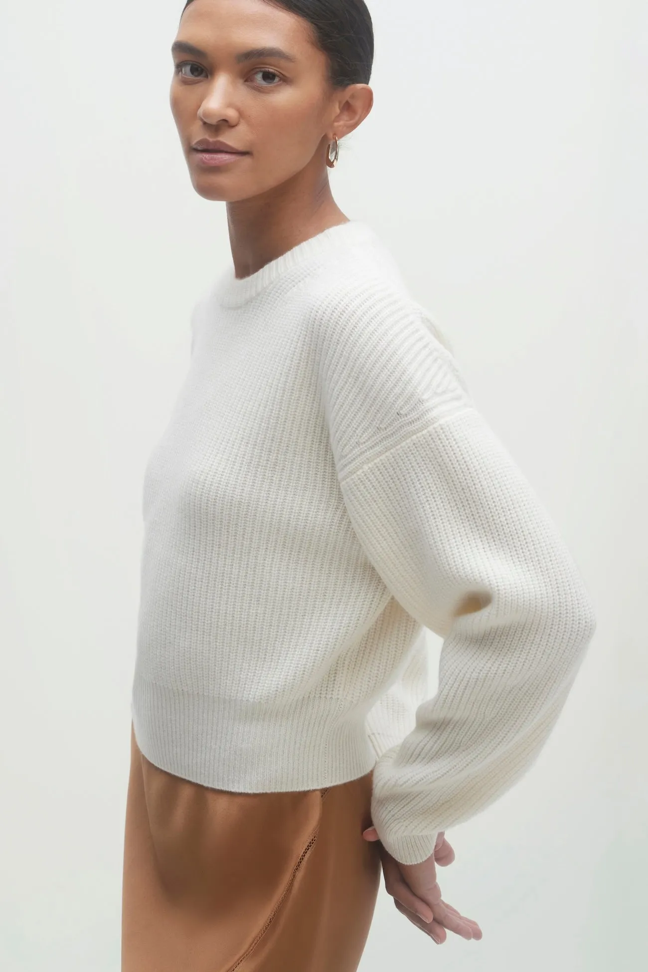 DONELLA FISHERMAN CASHMERE SWEATER