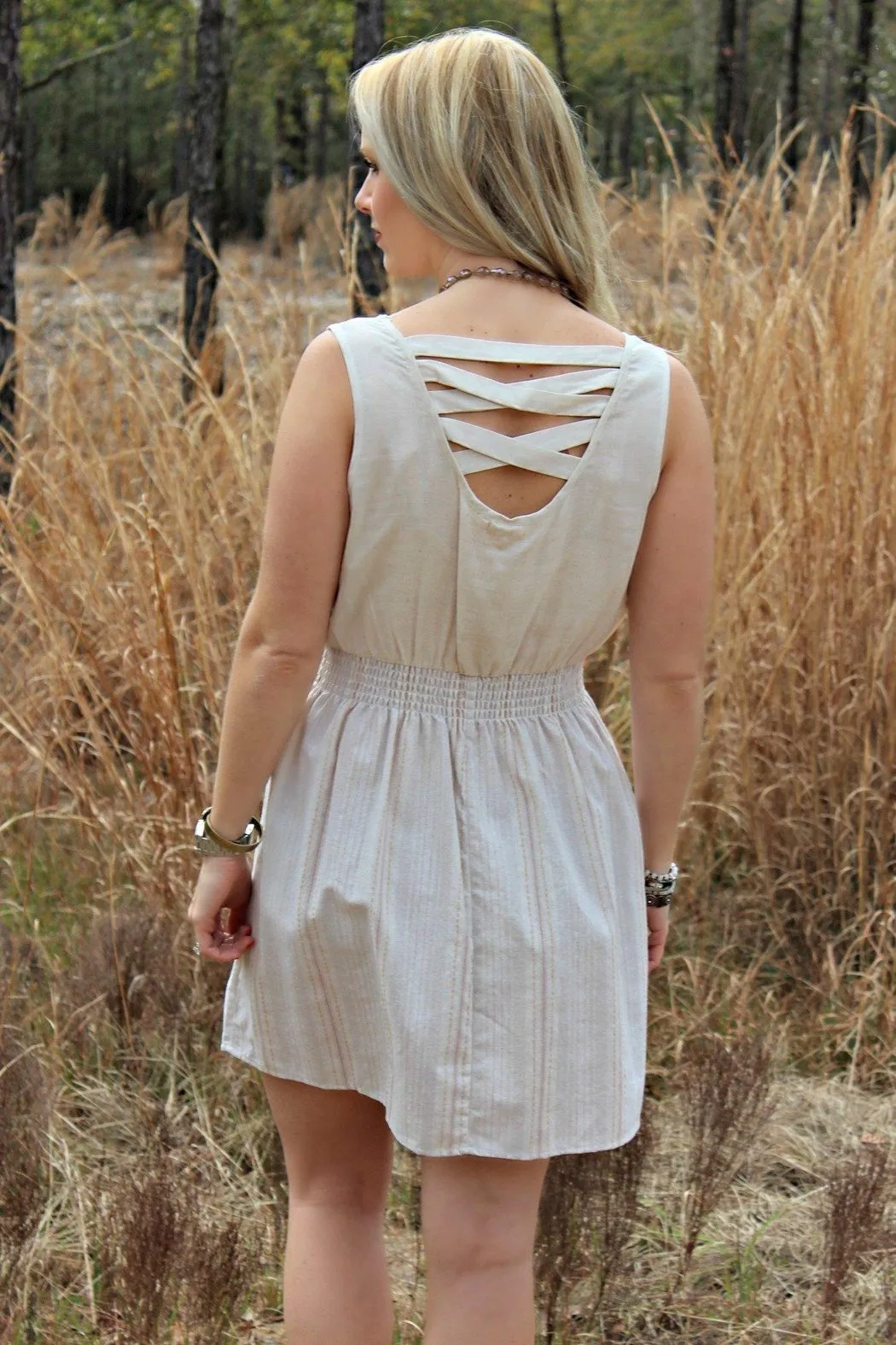 Embroidered Linen Dress