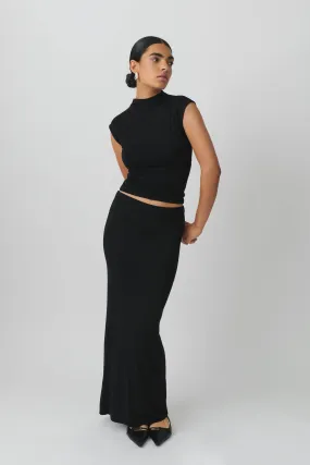 Folded maxi skirt