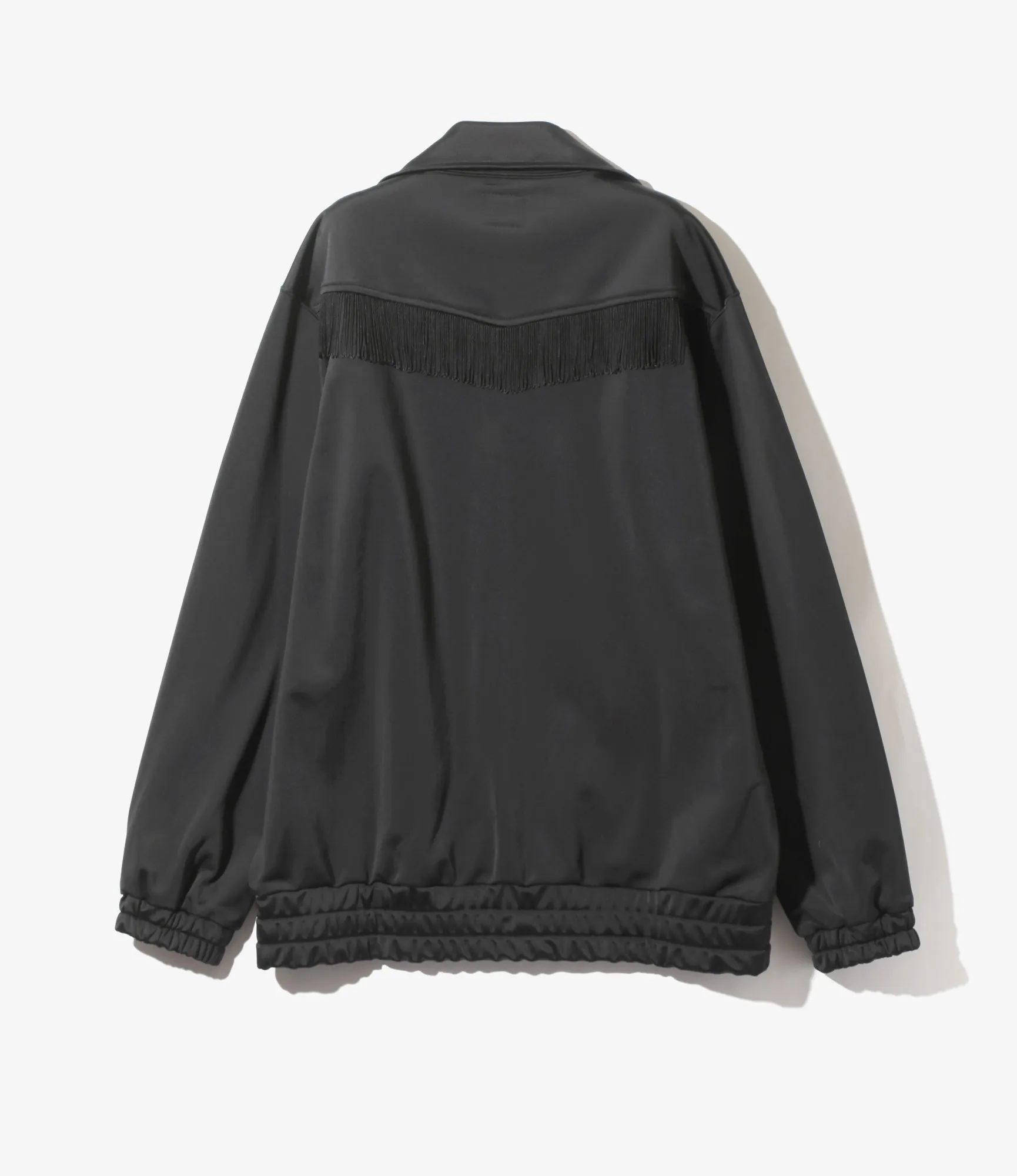 Fringe Track Jacket – Black Bright Jersey