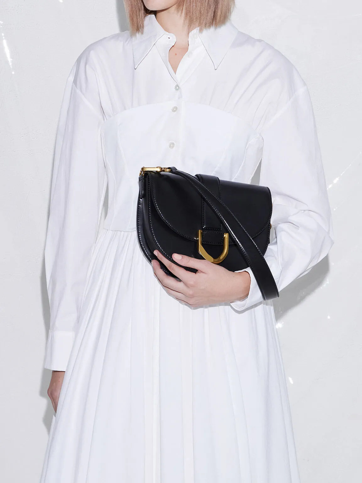 Gabine Saddle Bag - Black