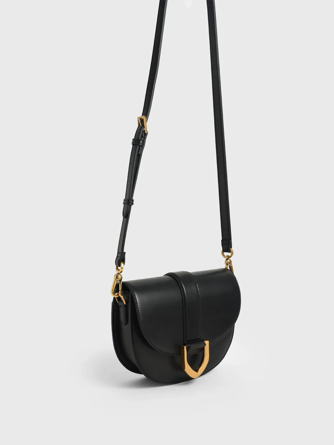 Gabine Saddle Bag - Black