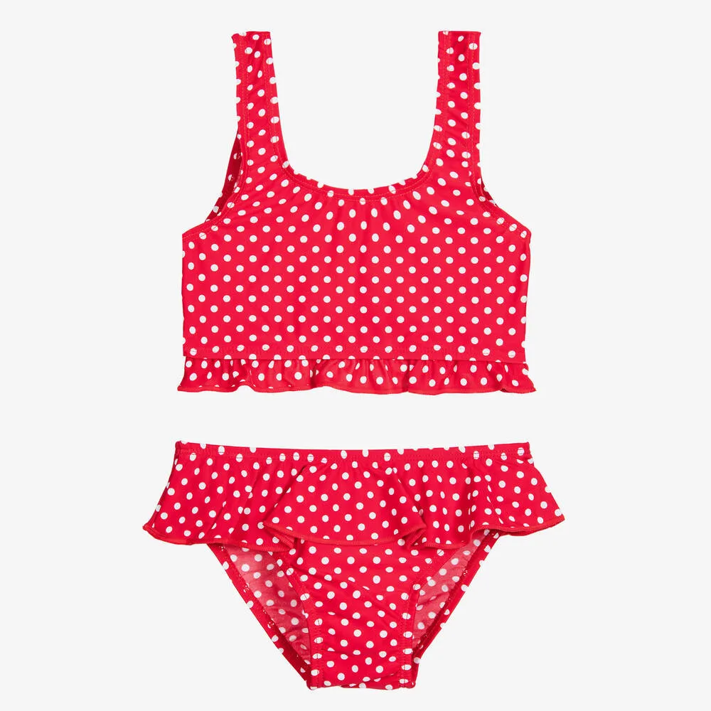 Girls Red Polka Dot Bikini