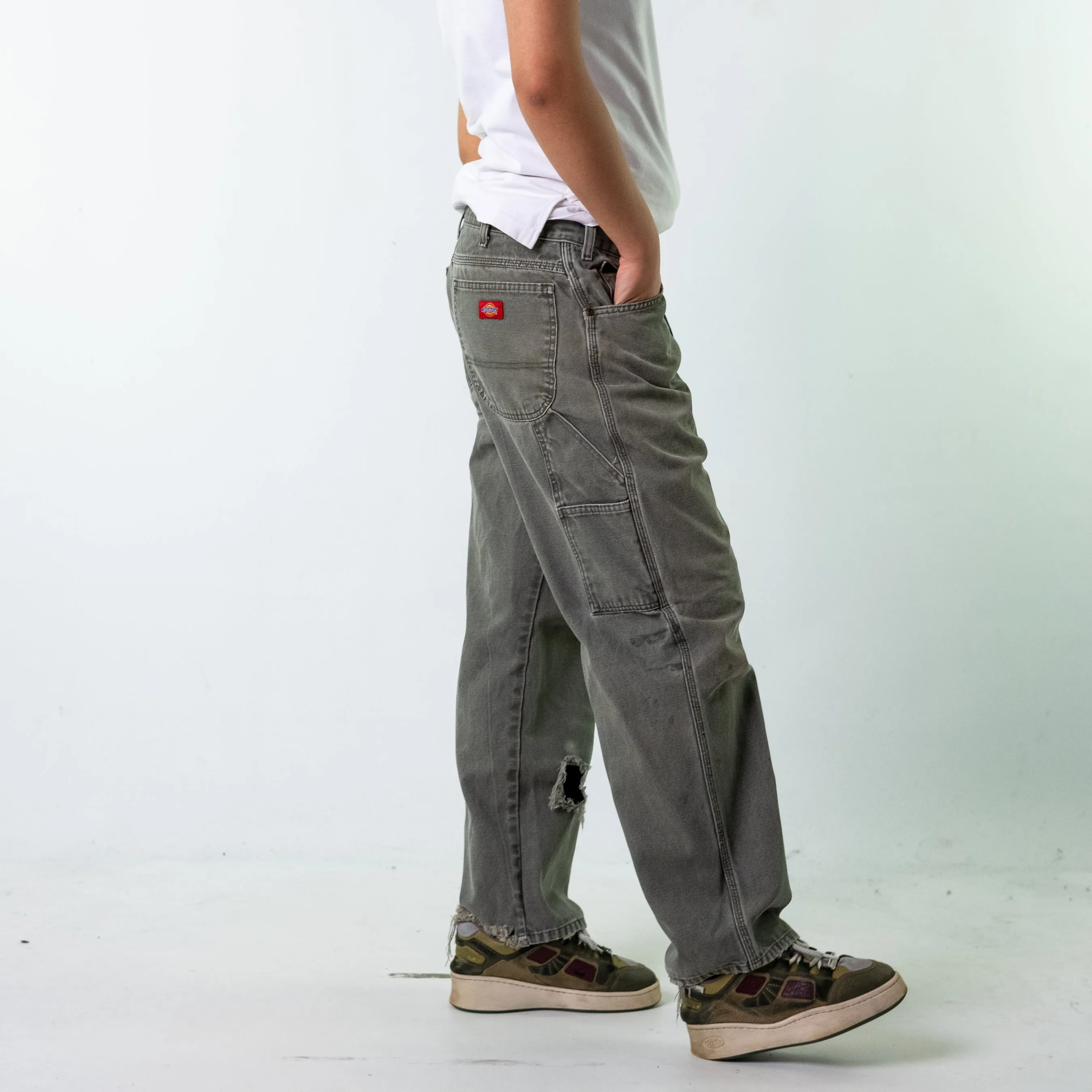 Green 90s Dickies  Cargo Skater Trousers Pants Jeans (36x30)