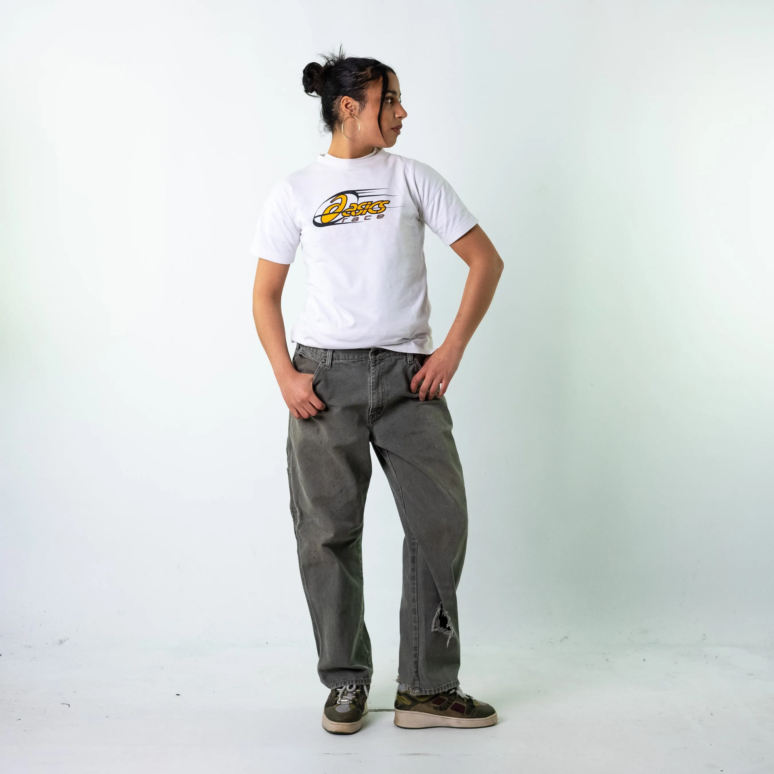 Green 90s Dickies  Cargo Skater Trousers Pants Jeans (36x30)