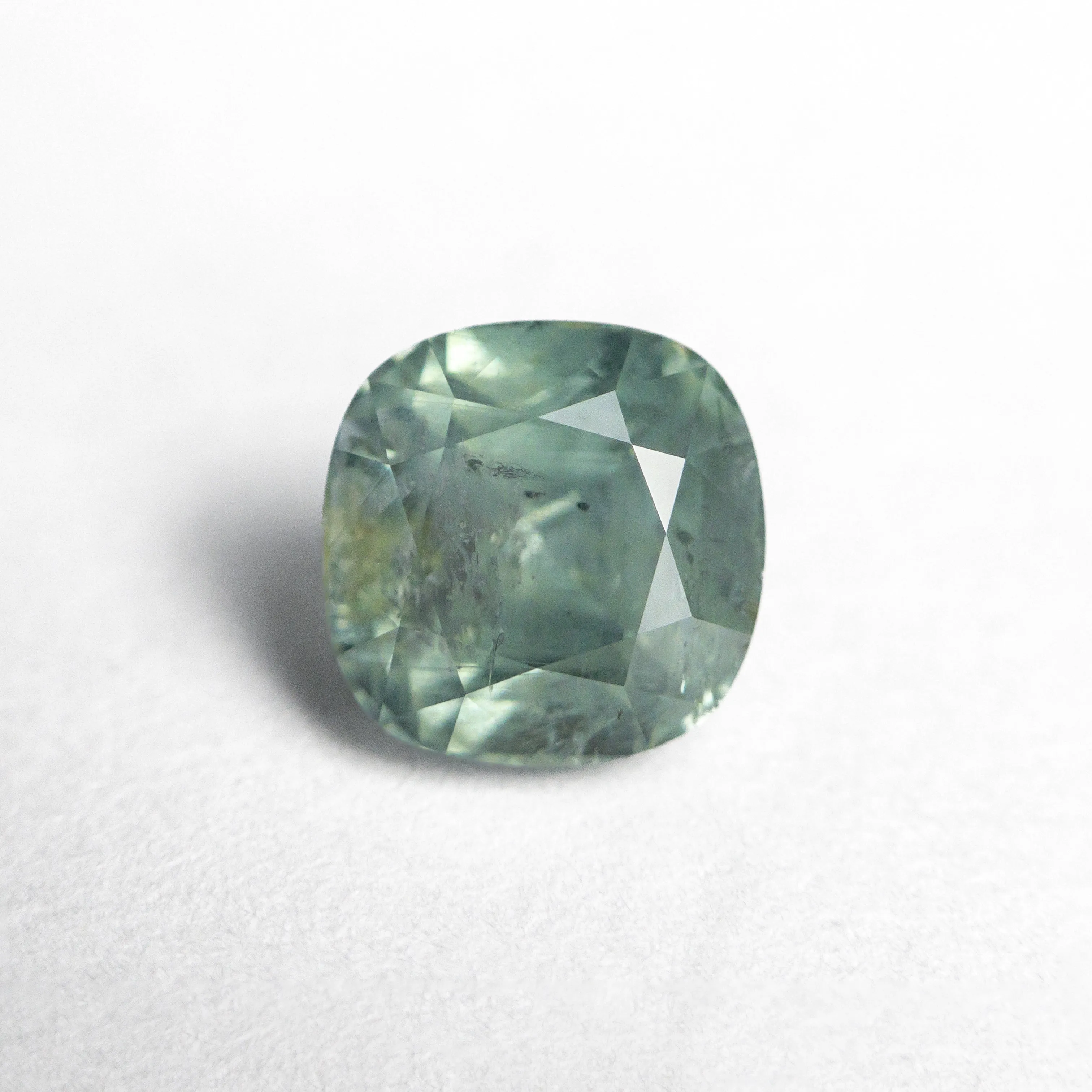 Green Brilliant Sapphire - 2.45ct Cushion