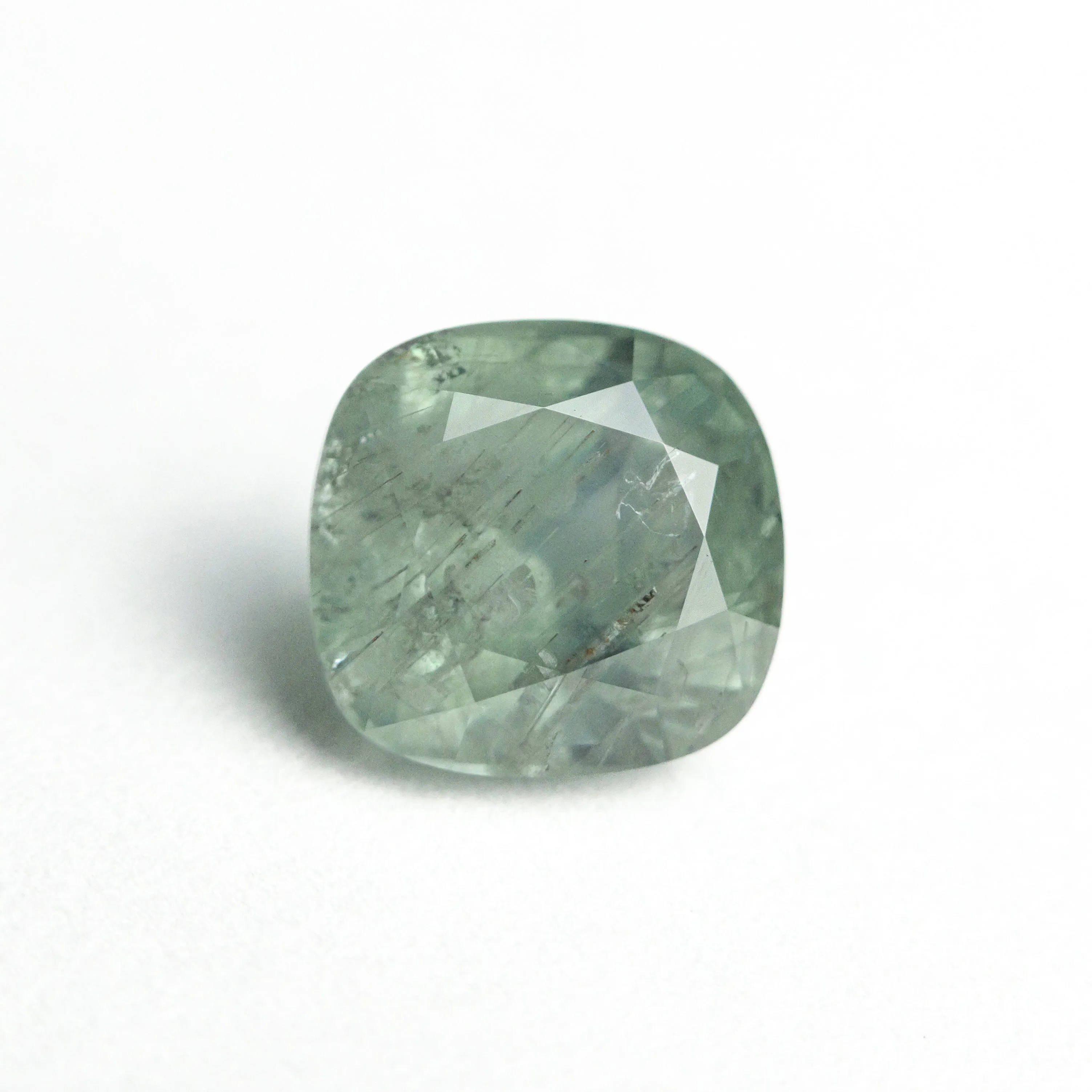 Green Brilliant Sapphire - 2.58ct Cushion