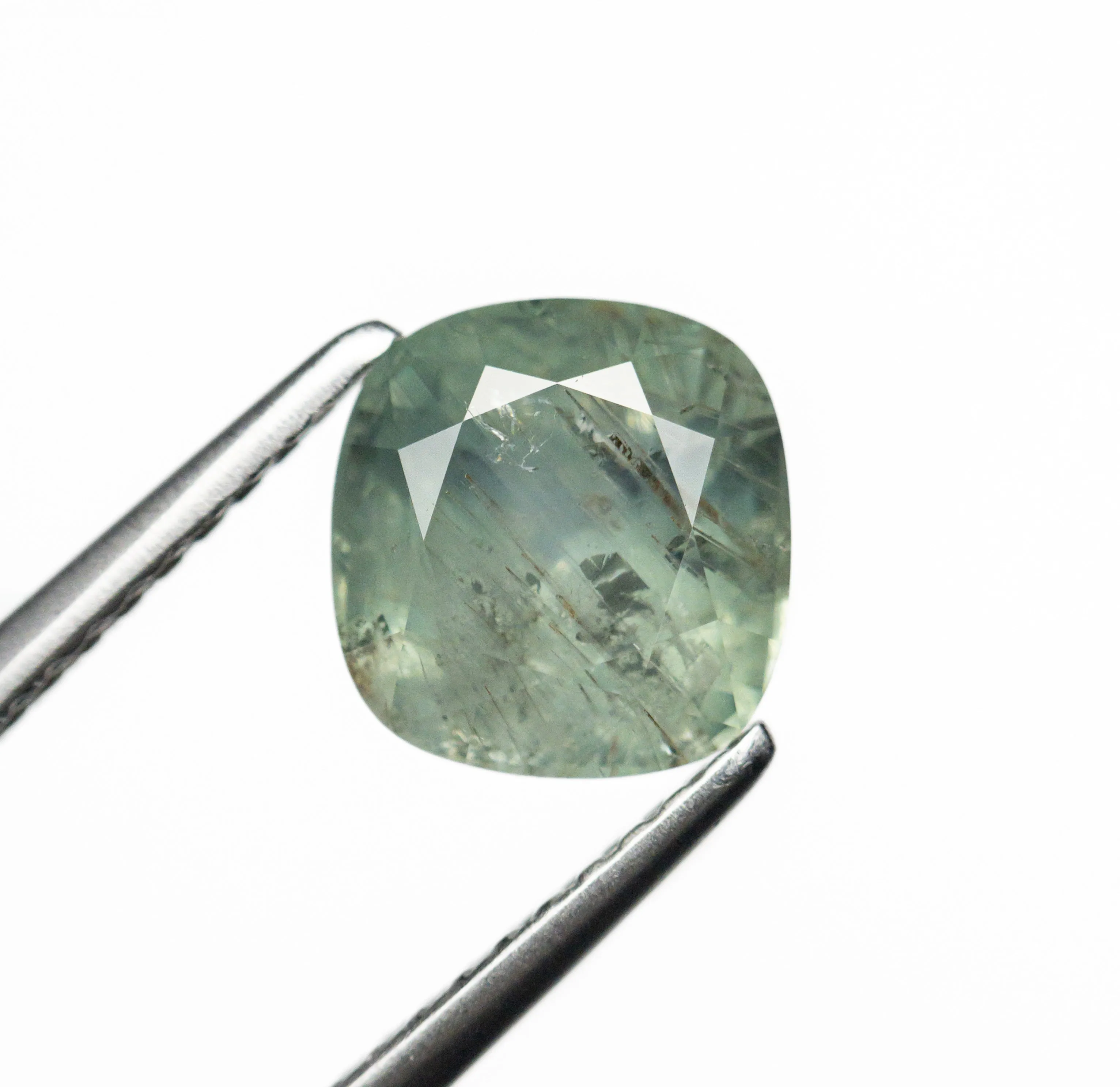 Green Brilliant Sapphire - 2.58ct Cushion