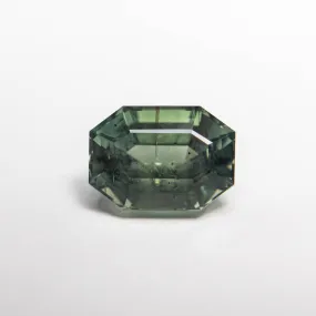 Green Step Cut Sapphire - 1.59ct Cut Corner Rectangle