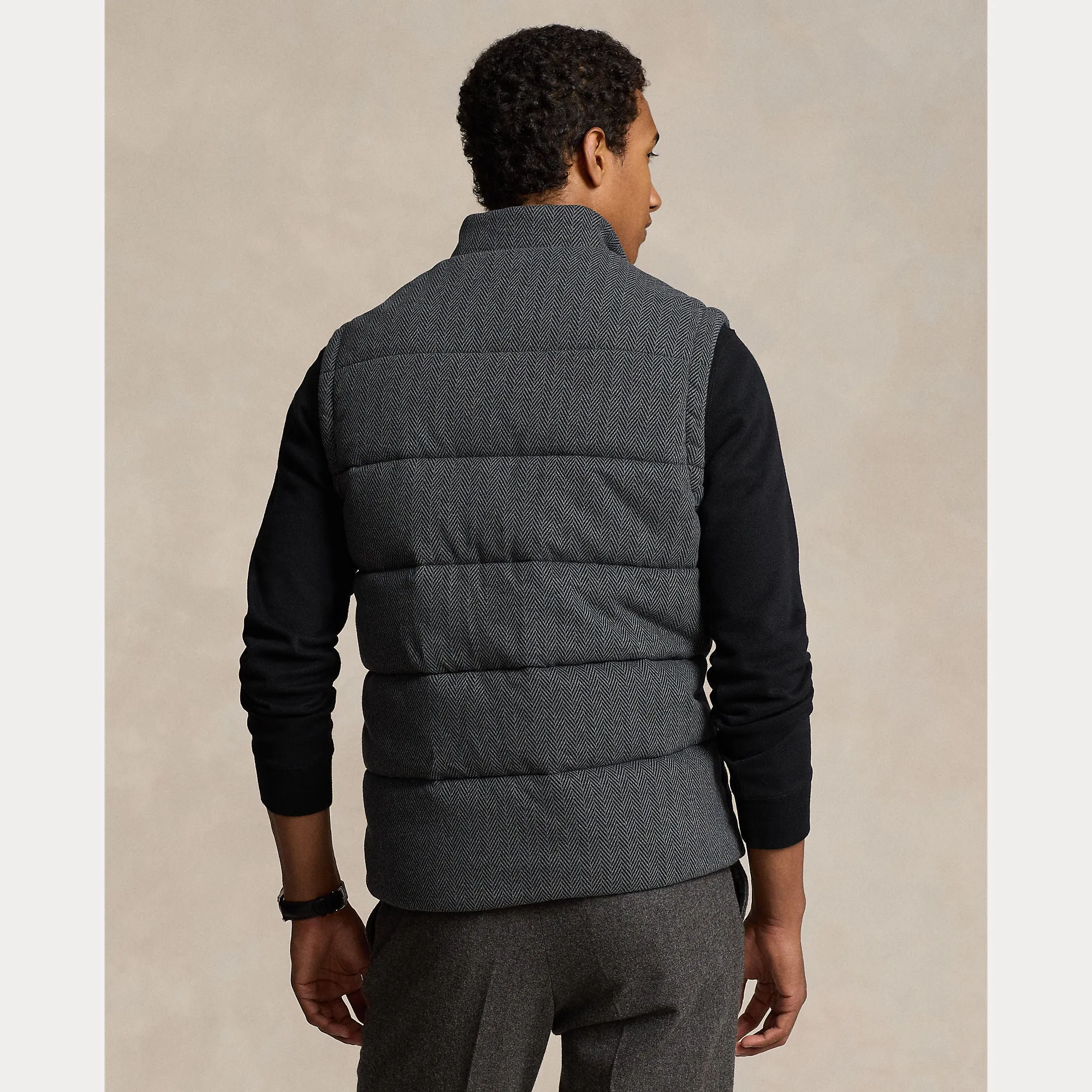 HERRINGBONE DOUBLE-KNIT VEST