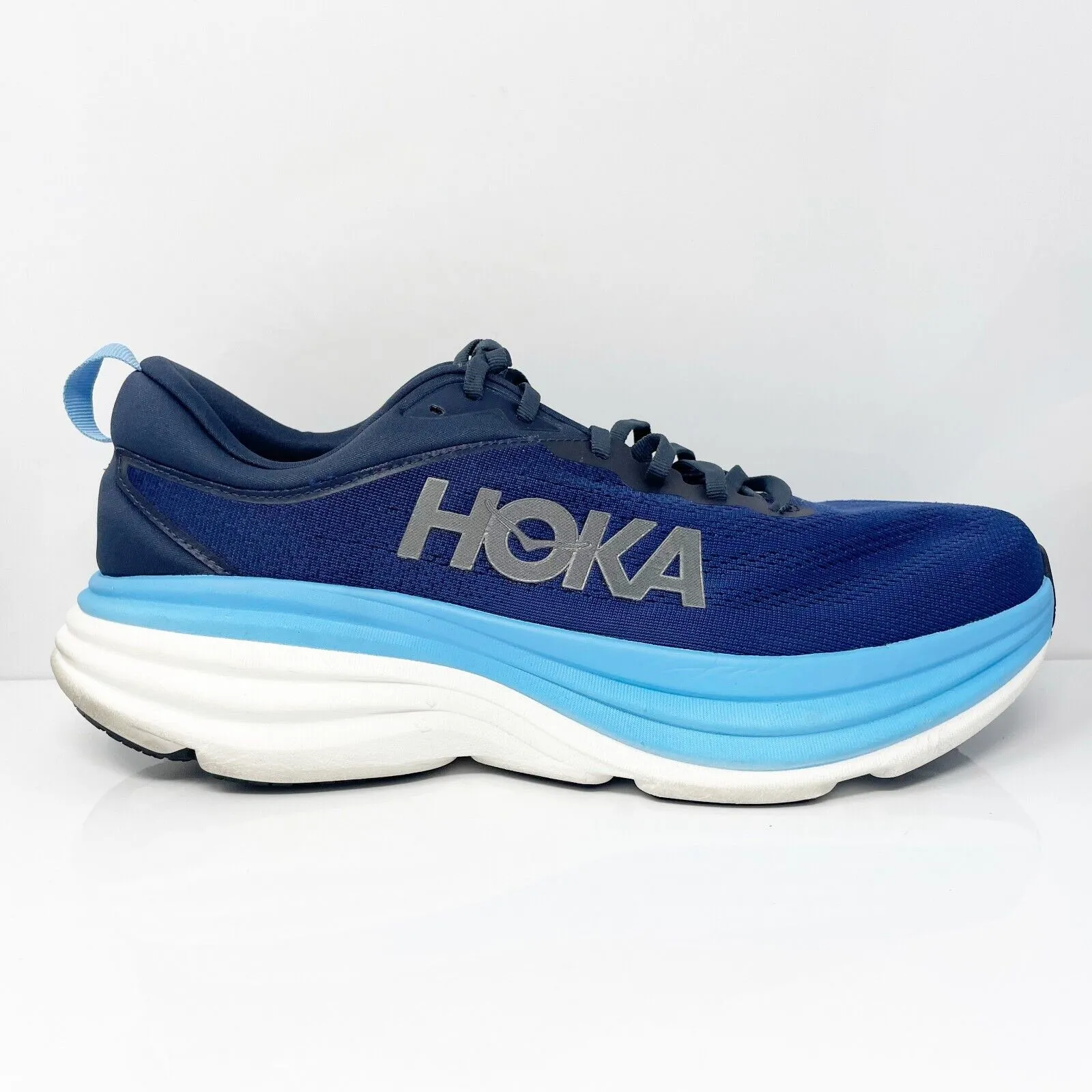 Hoka One One Mens Bondi 8 1123202 OSAA Blue Running Shoes Sneakers Size 13 D