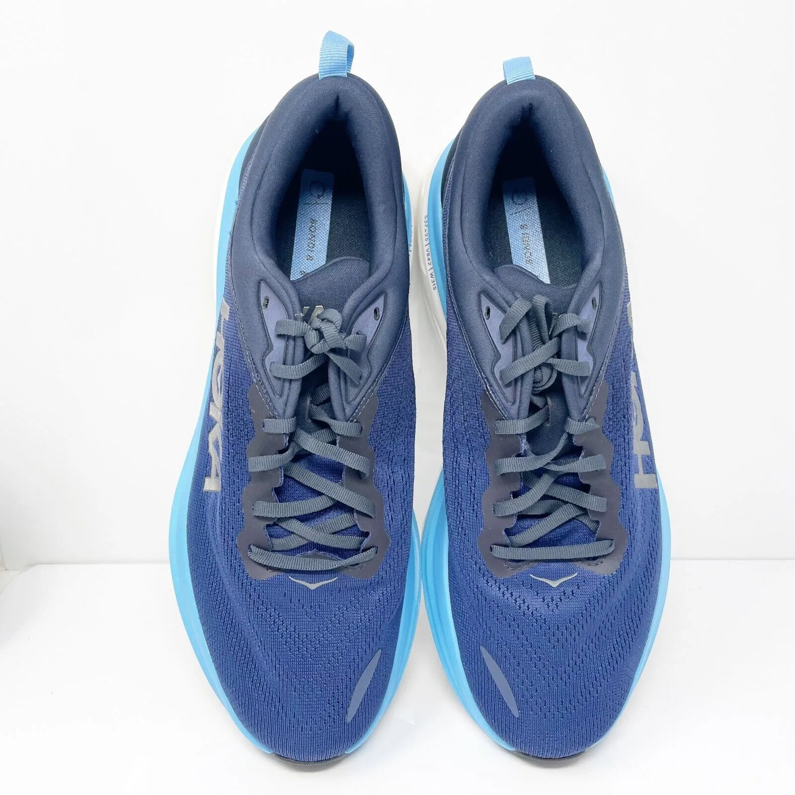 Hoka One One Mens Bondi 8 1123202 OSAA Blue Running Shoes Sneakers Size 13 D