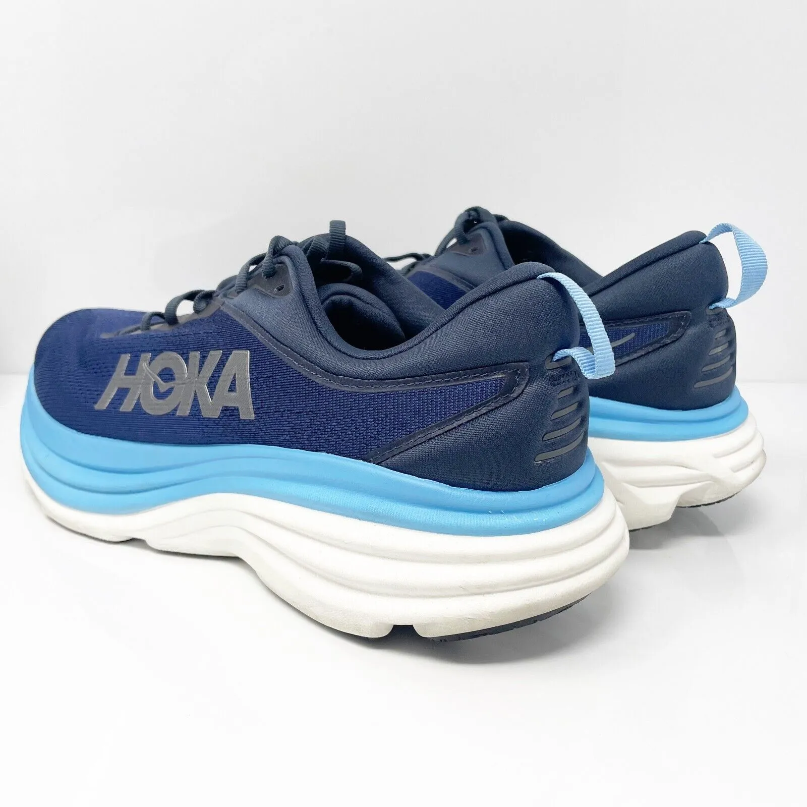 Hoka One One Mens Bondi 8 1123202 OSAA Blue Running Shoes Sneakers Size 13 D