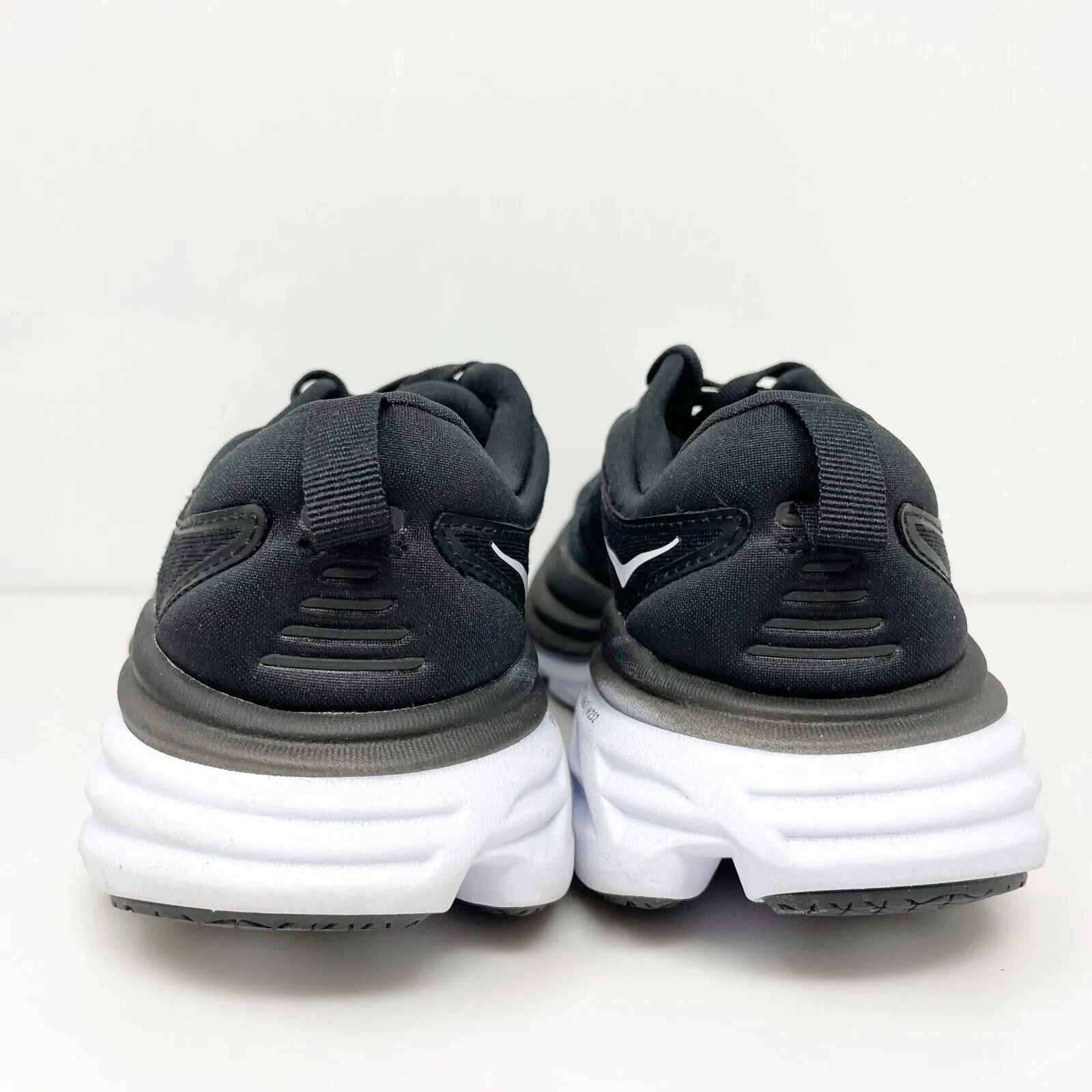 Hoka One One Womens Bondi 8 1127952 BWHT Black Running Shoes Sneakers Size 6.5 B