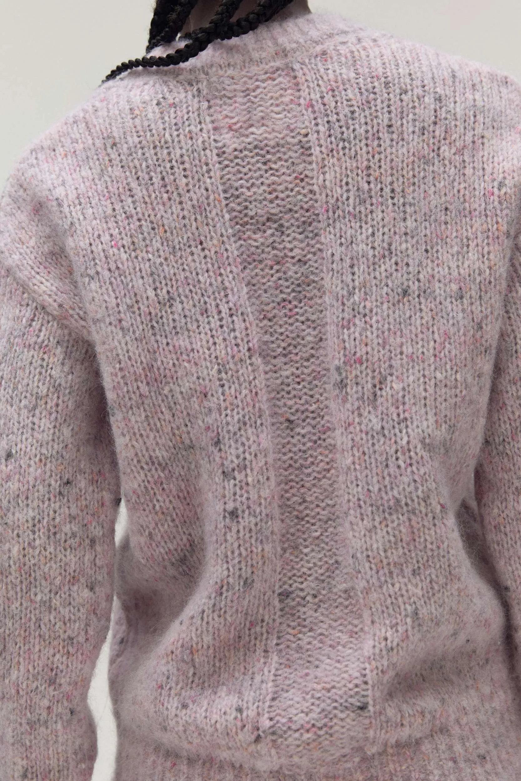 Humanoid SOUSAN Mohair/Alpaca Crew Neck Sweater in Powder 