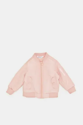 Infant Girls Pink Zipper Jacket