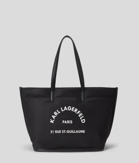 Karl Lagerfeld, Rue St-guillaume Nylon Tote Bag, Woman, Black, Size: One size