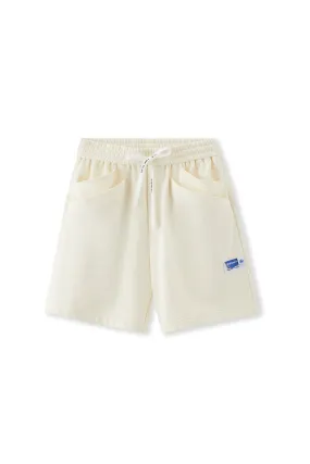 LABEL SHORTS CREAM