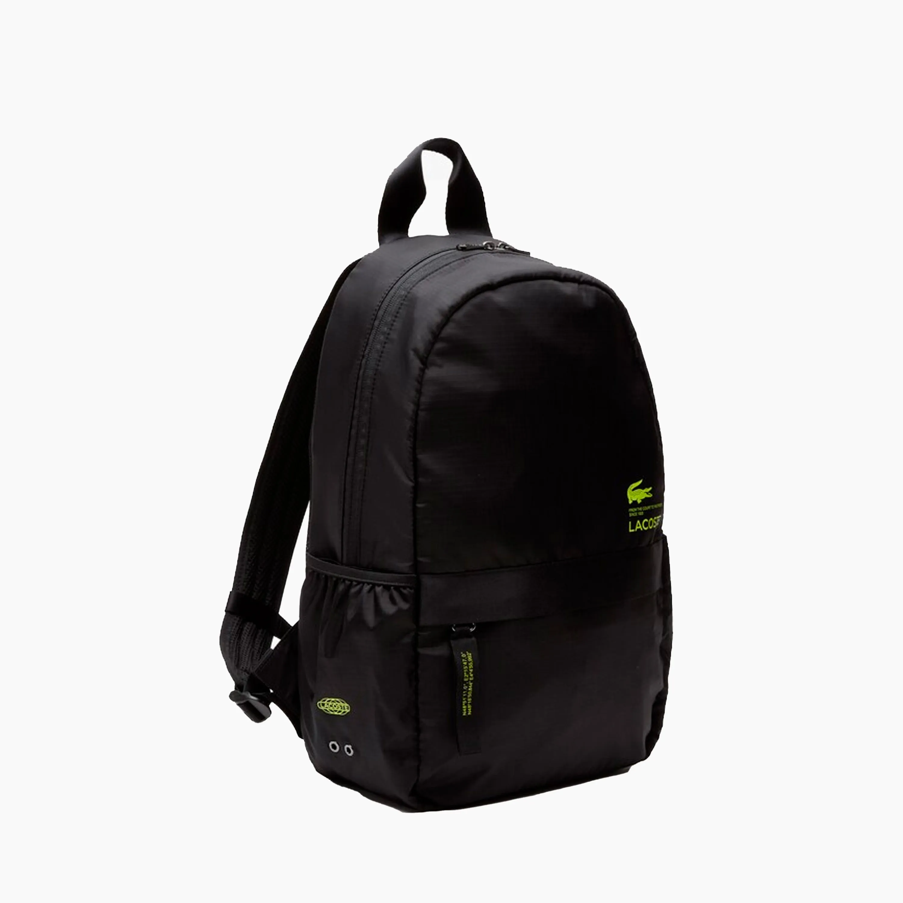 LACOSTE CONTRAST BRANDED BACKPACK NOIR & LIME - NU4064UH