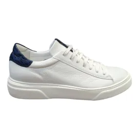 Lacuzzo Italian Leather Smart Trainers White 3010