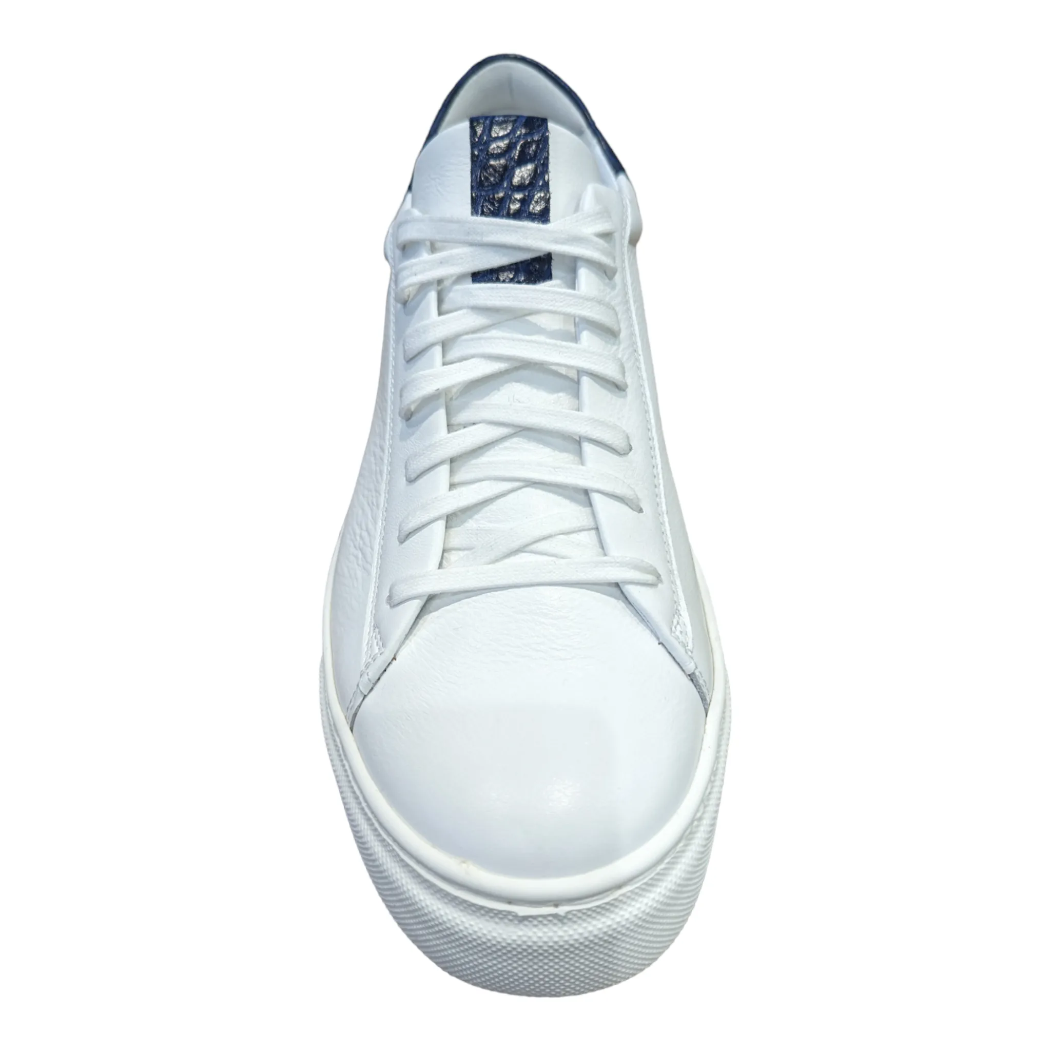 Lacuzzo Italian Leather Smart Trainers White 3010